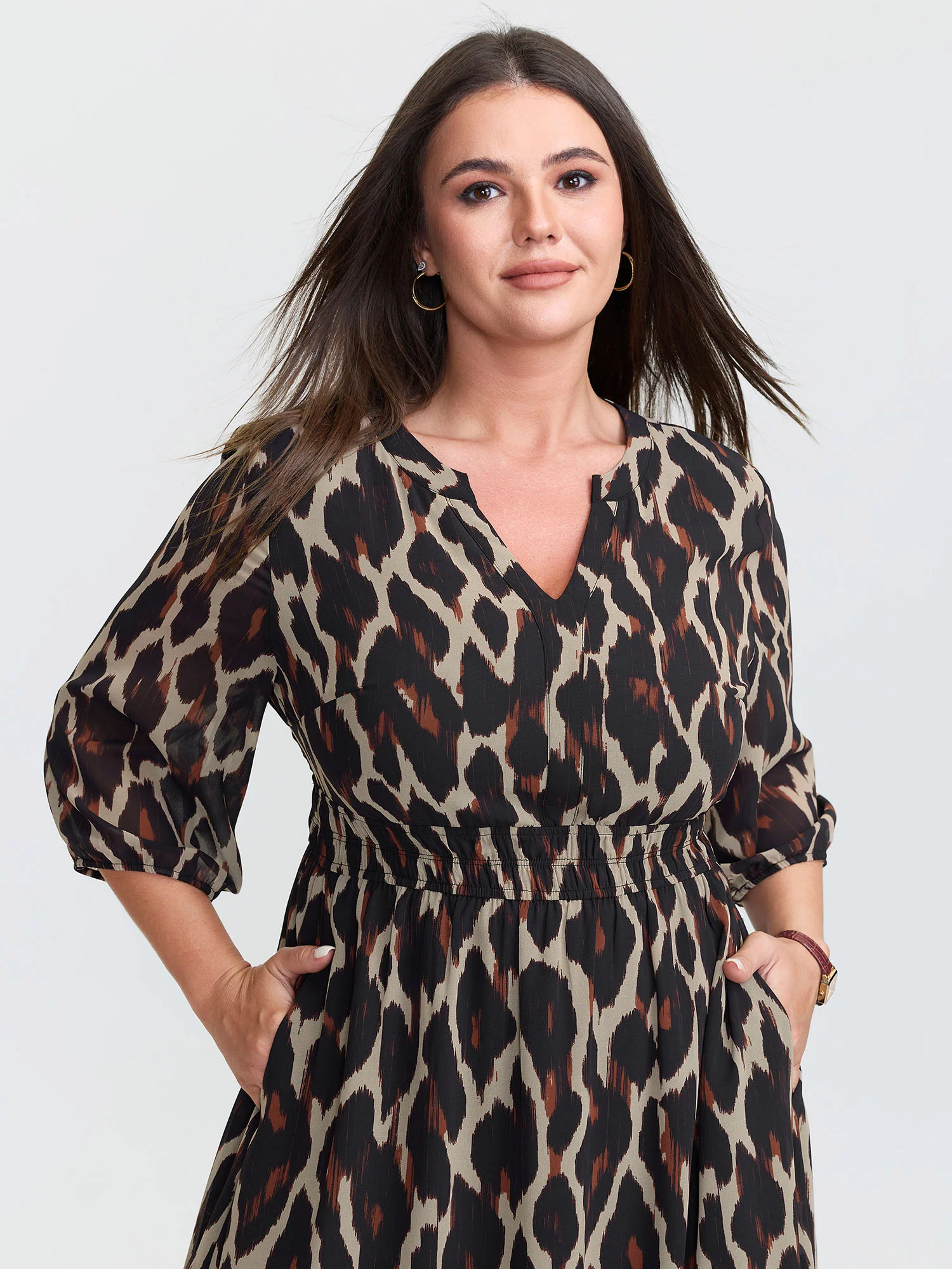 Supersoft Leopard Print Tiered Maxi Dress - Image 2