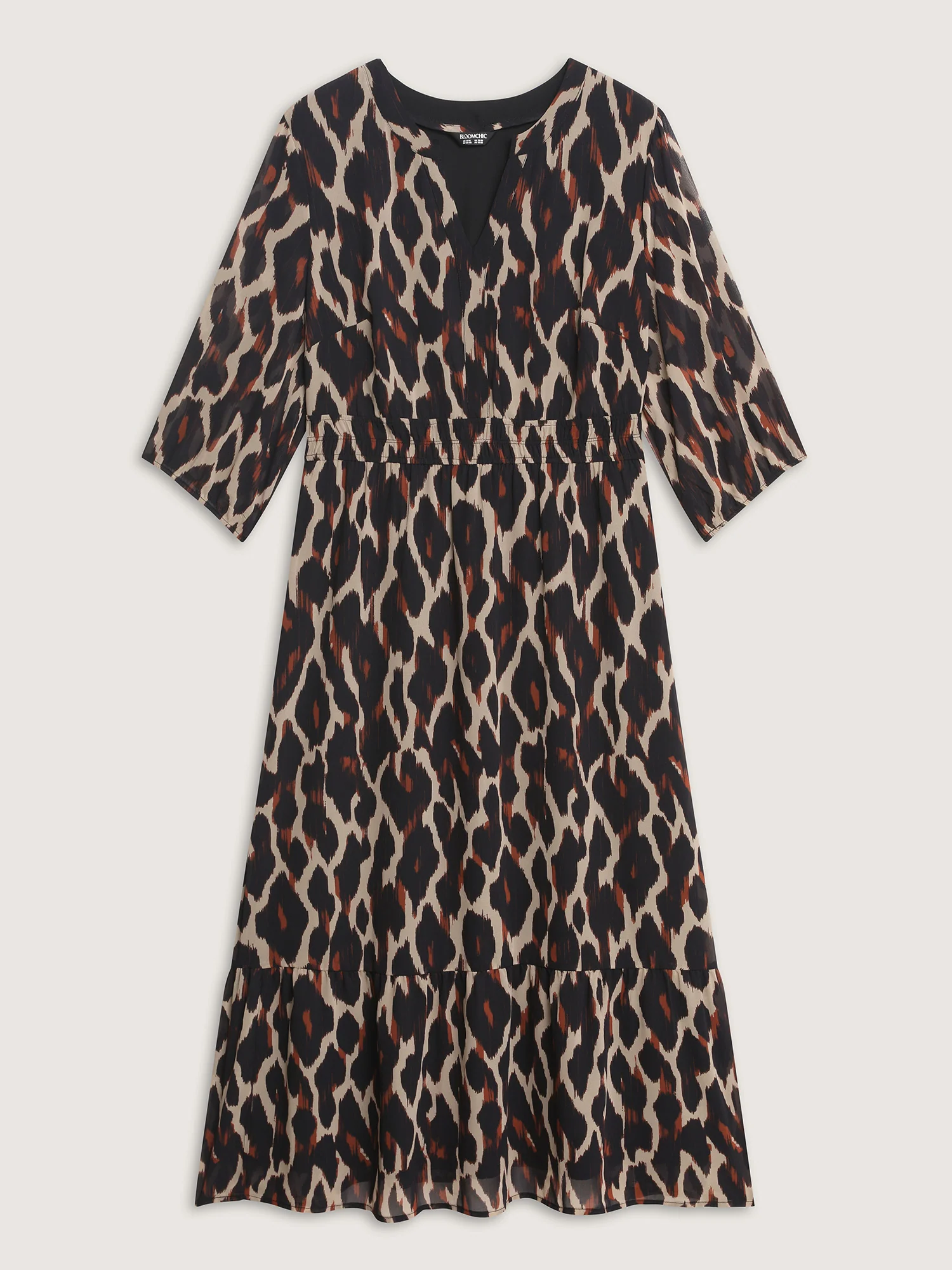 Supersoft Leopard Print Tiered Maxi Dress - Image 8