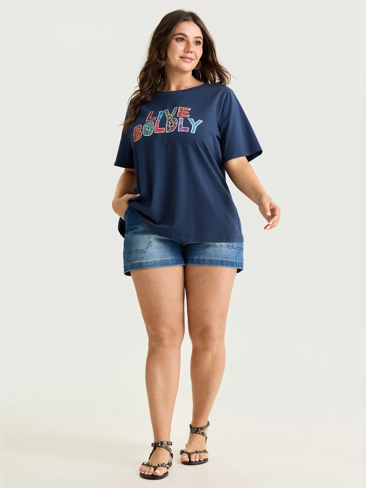 Supersoft Live Boldly Round Neck T-Shirt - Image 3