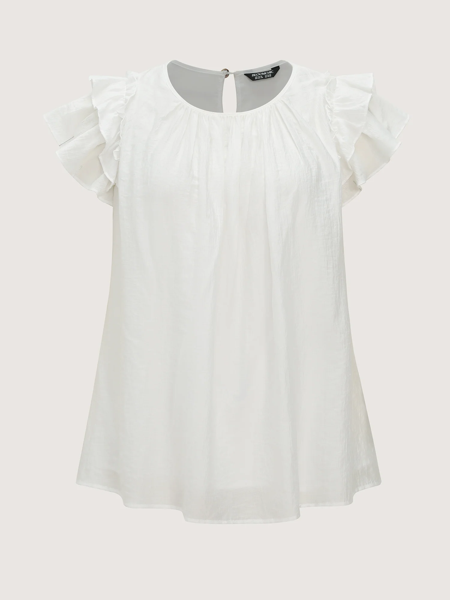 Supersoft Lotus Leaf Sleeve Flowy Blouse - Image 7