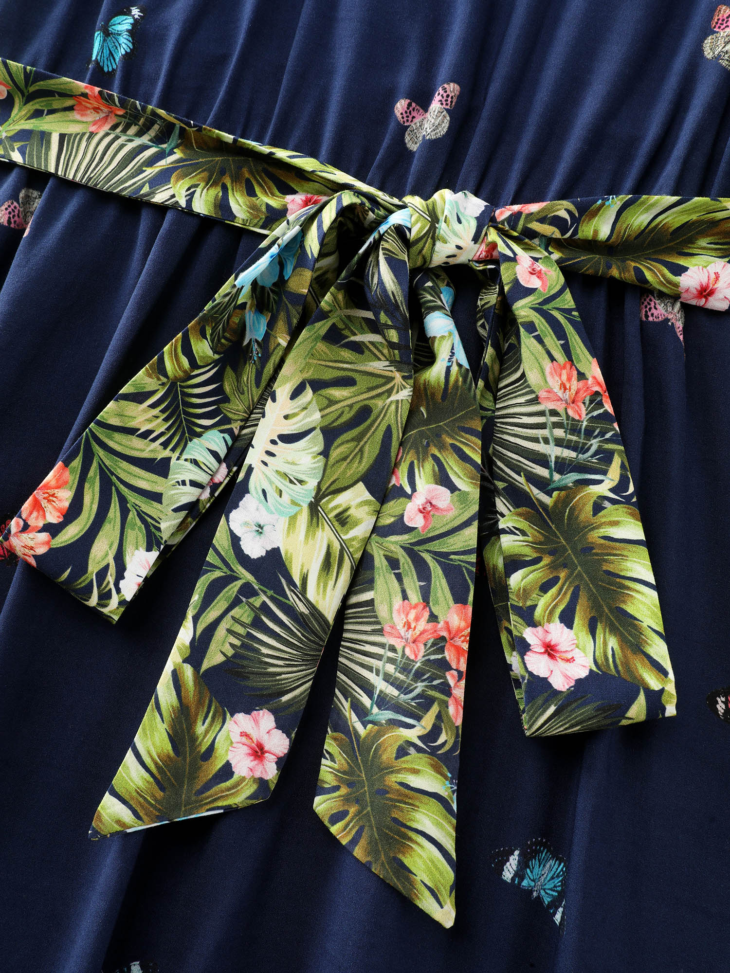 Supersoft Meadow Print Waist-Tie Maxi Dress - Image 5