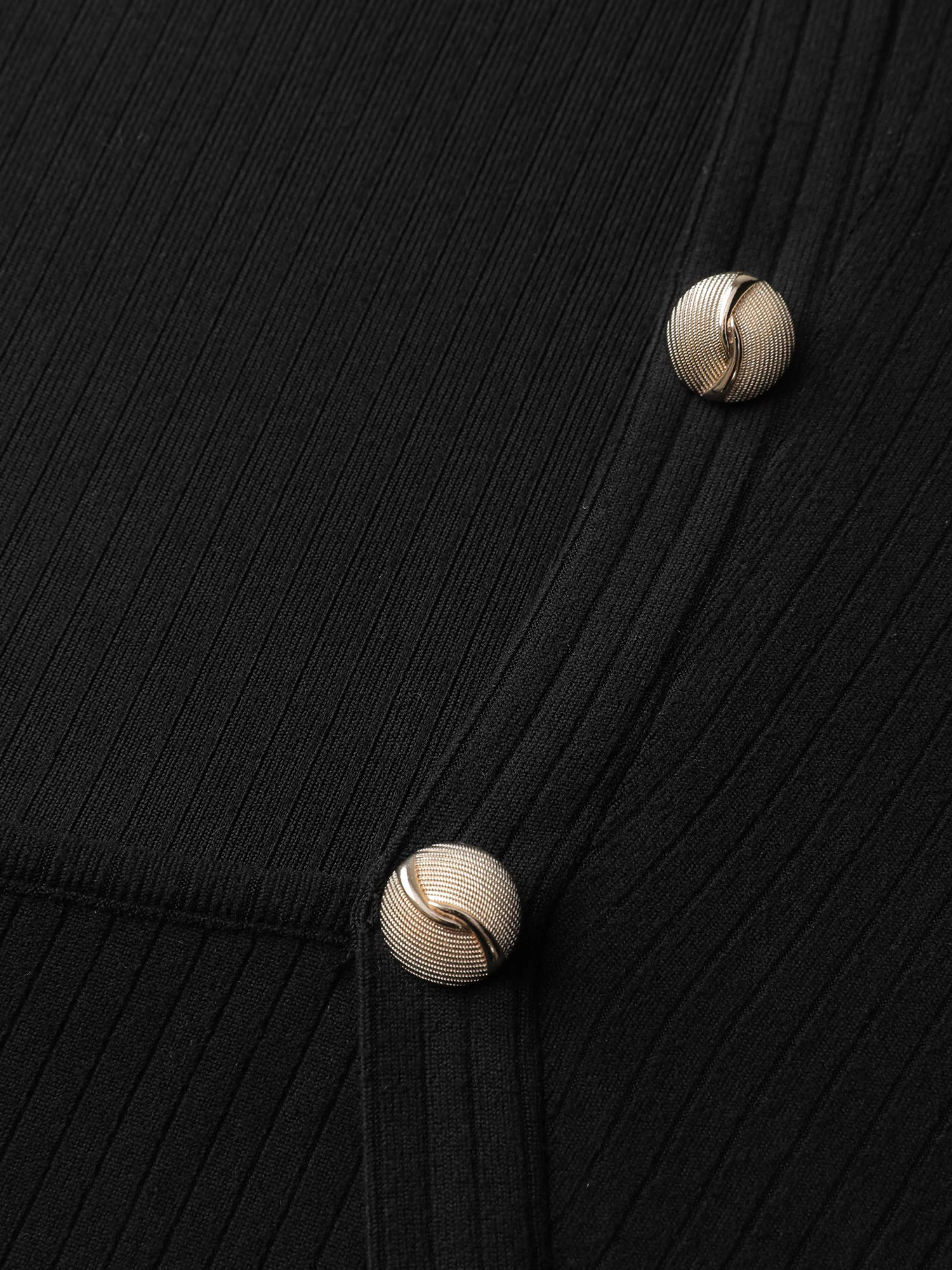 Supersoft Metallic Button Solid Knit Top - Image 7