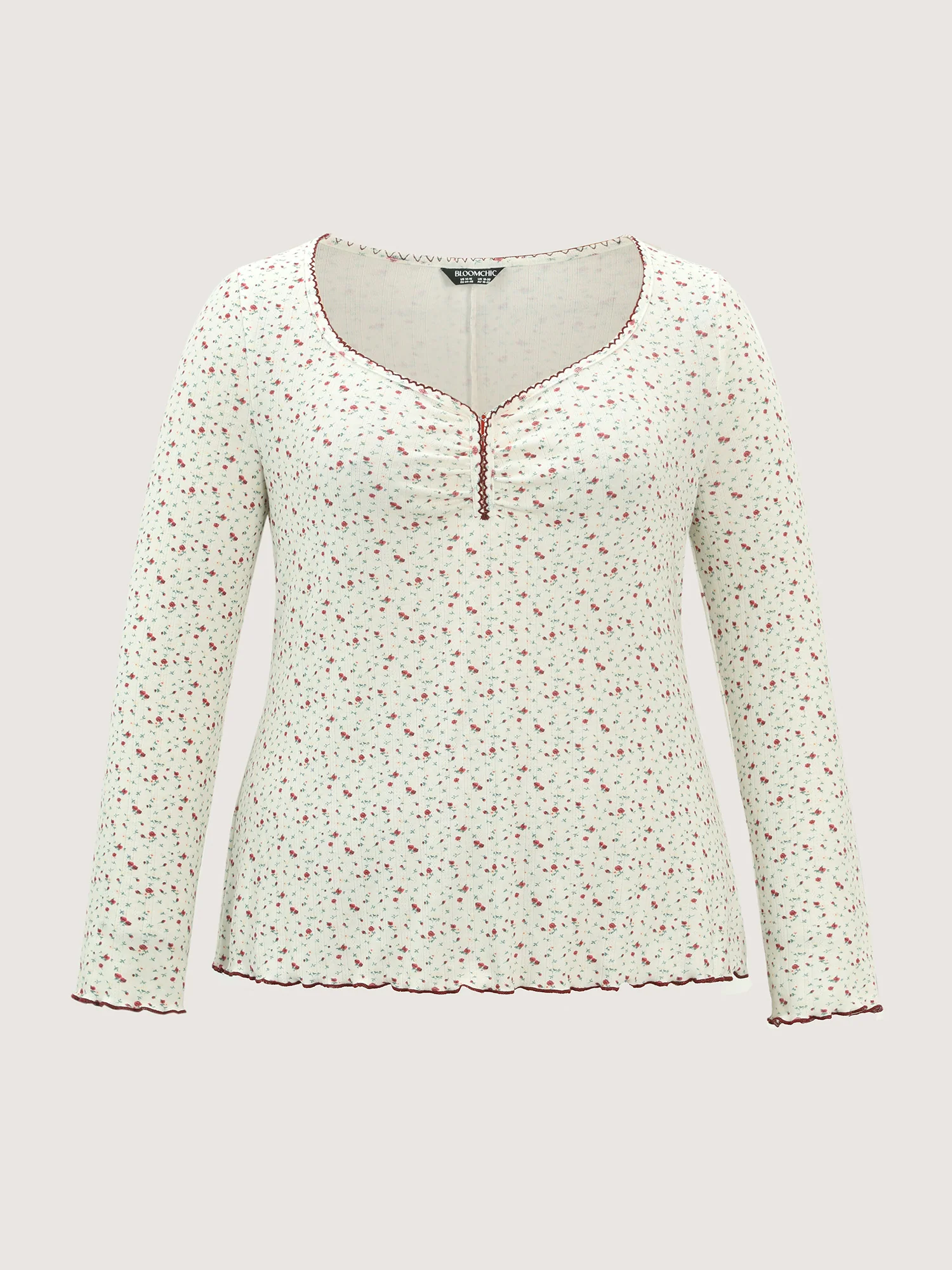 Supersoft Micro Floral Print Knit Top - Image 7