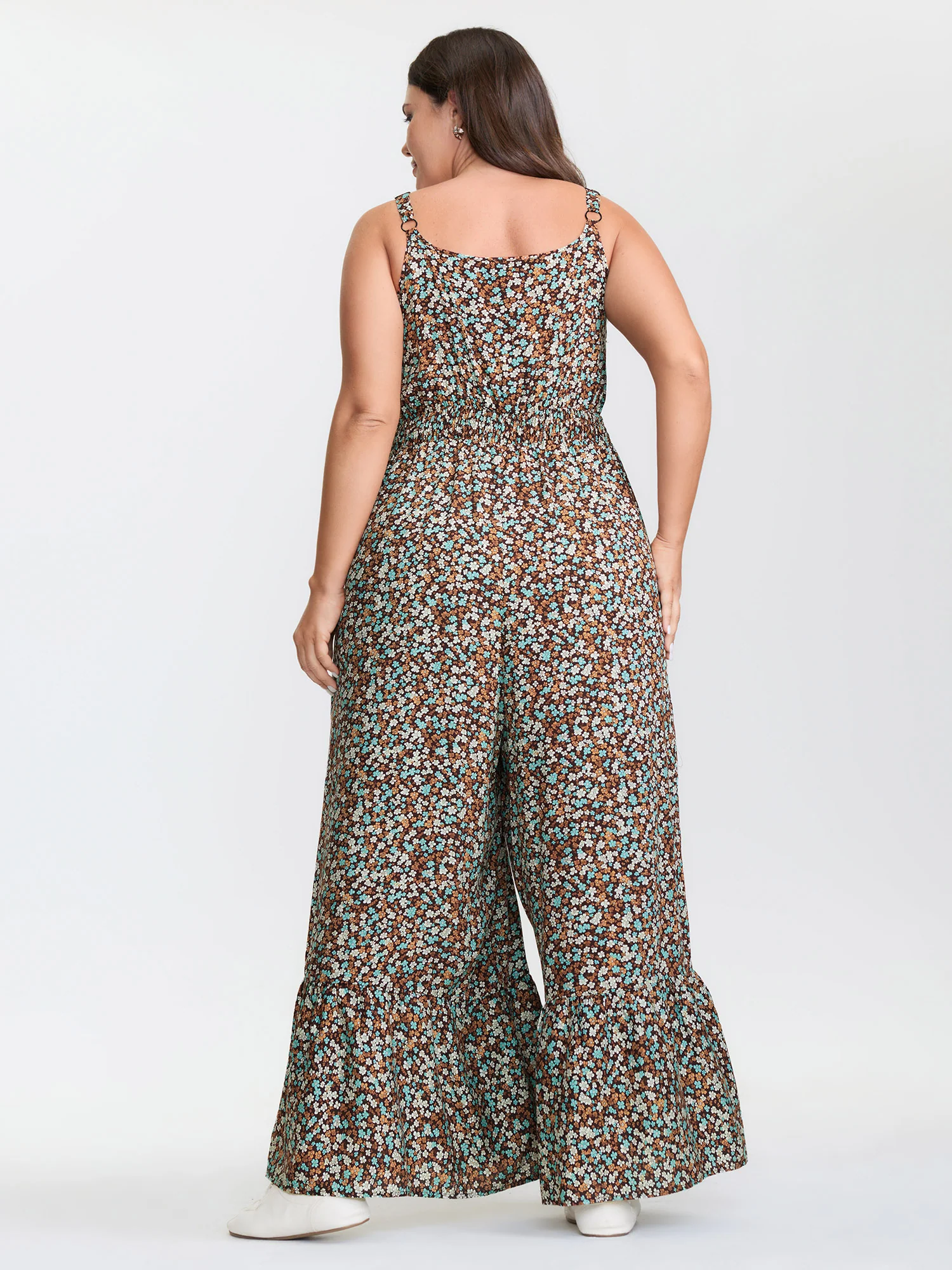 Supersoft Micro-Floral Print Ruffled Jumpsuit - Image 4