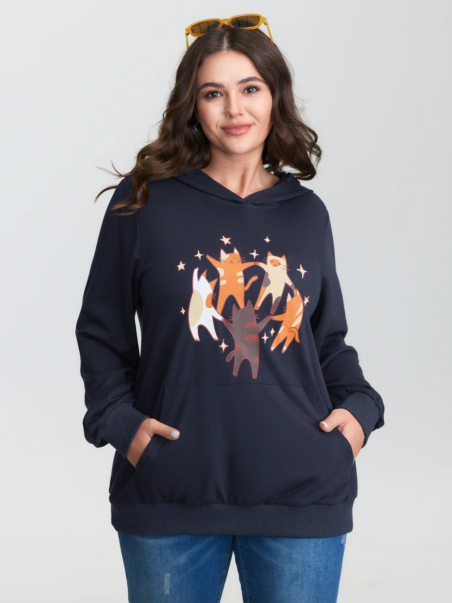 Supersoft Midnight Cats Hoodie - Image 2