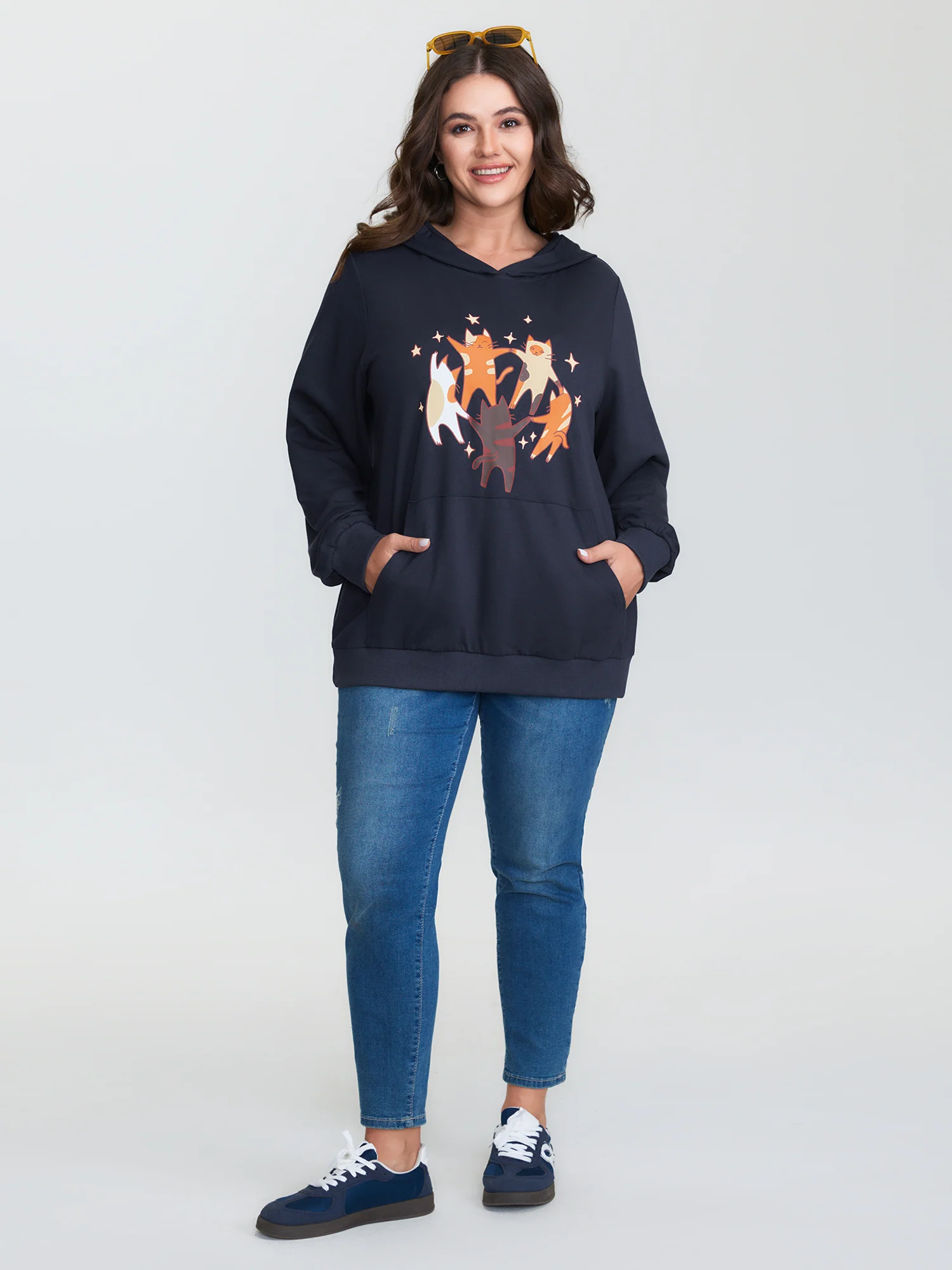 Supersoft Midnight Cats Hoodie - Image 3