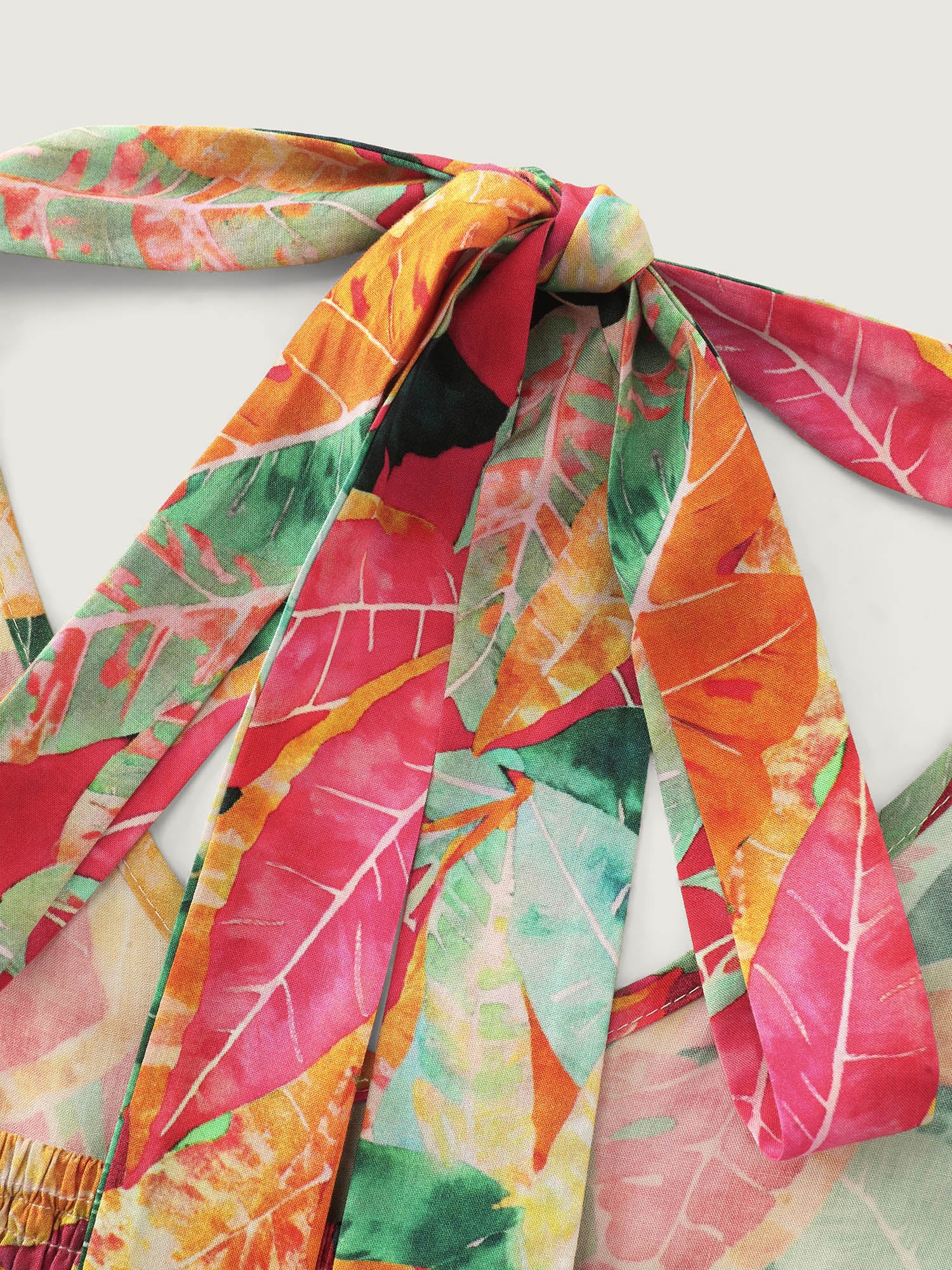 Supersoft Multi-Color Floral Print Shirred Waist Midi Dress - Image 6
