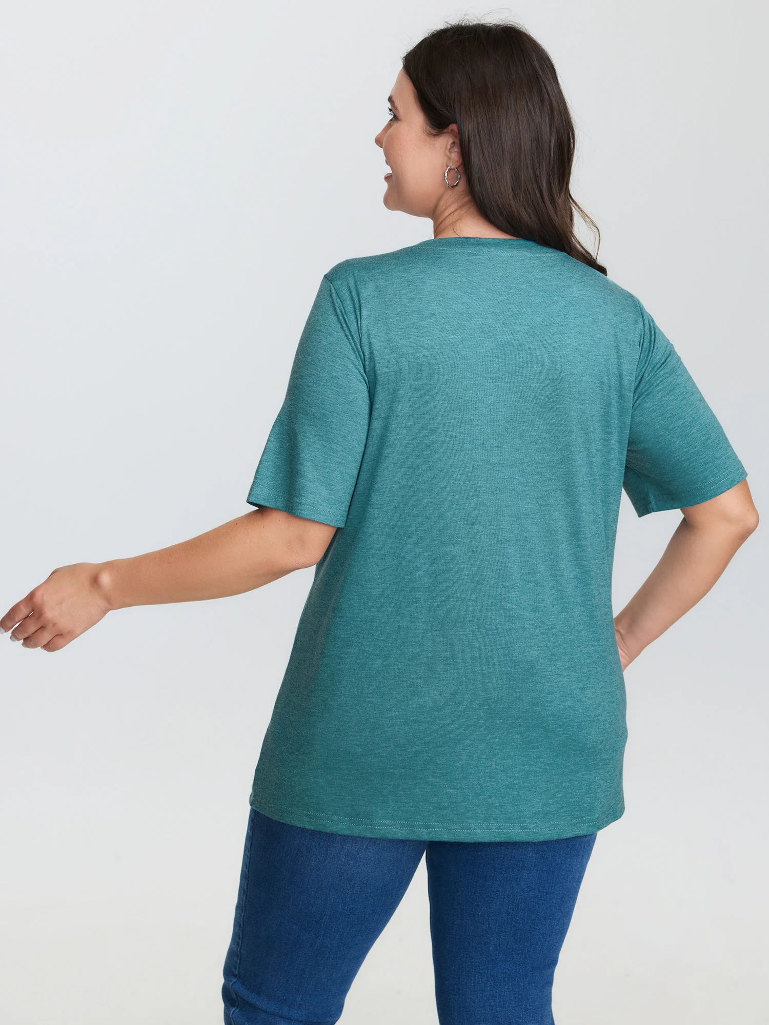 Supersoft Ocean Pattern Embroidered T-Shirt - Image 4