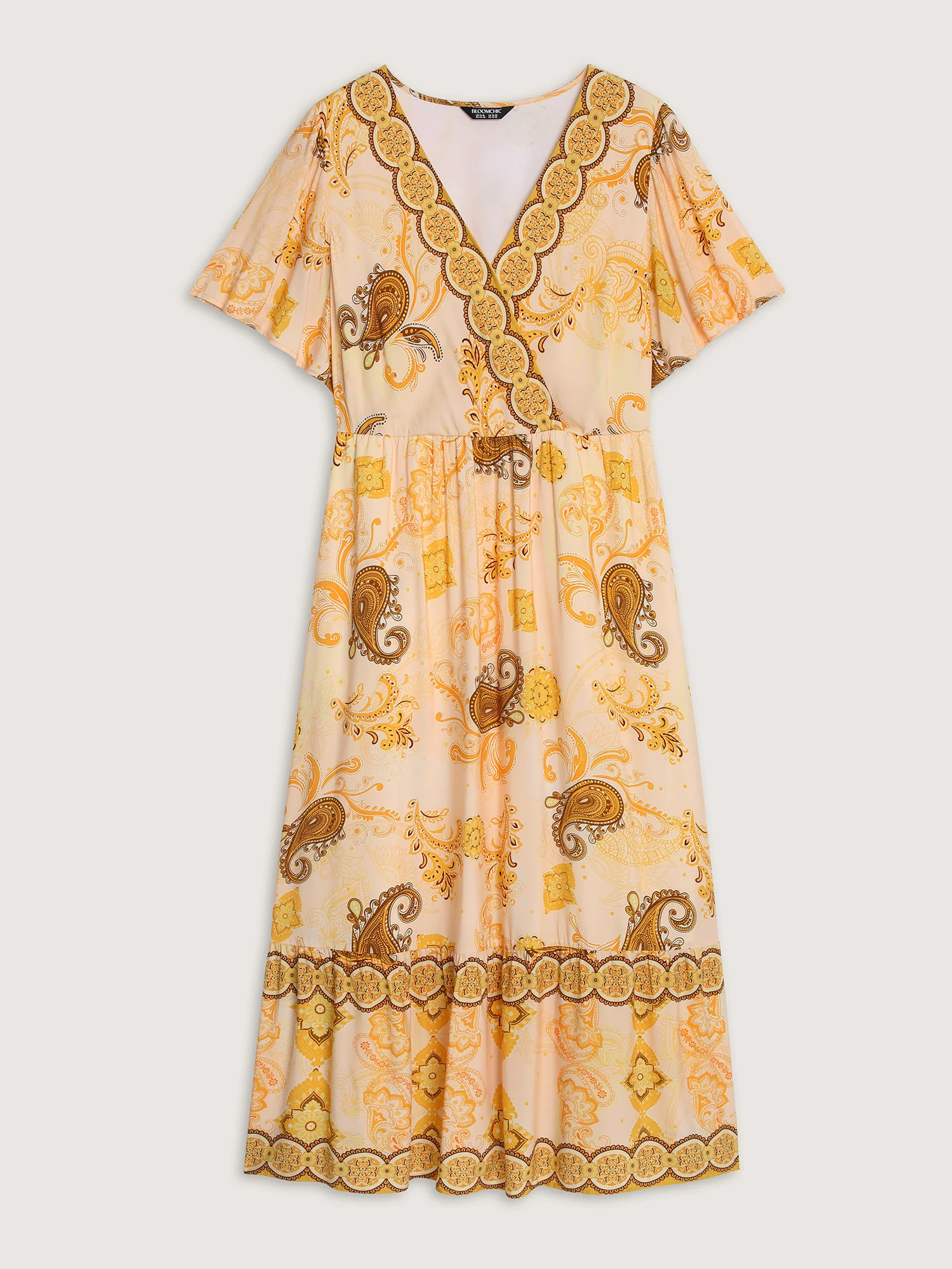 Supersoft Paisley Print V-Neck Midi Dress - Image 7