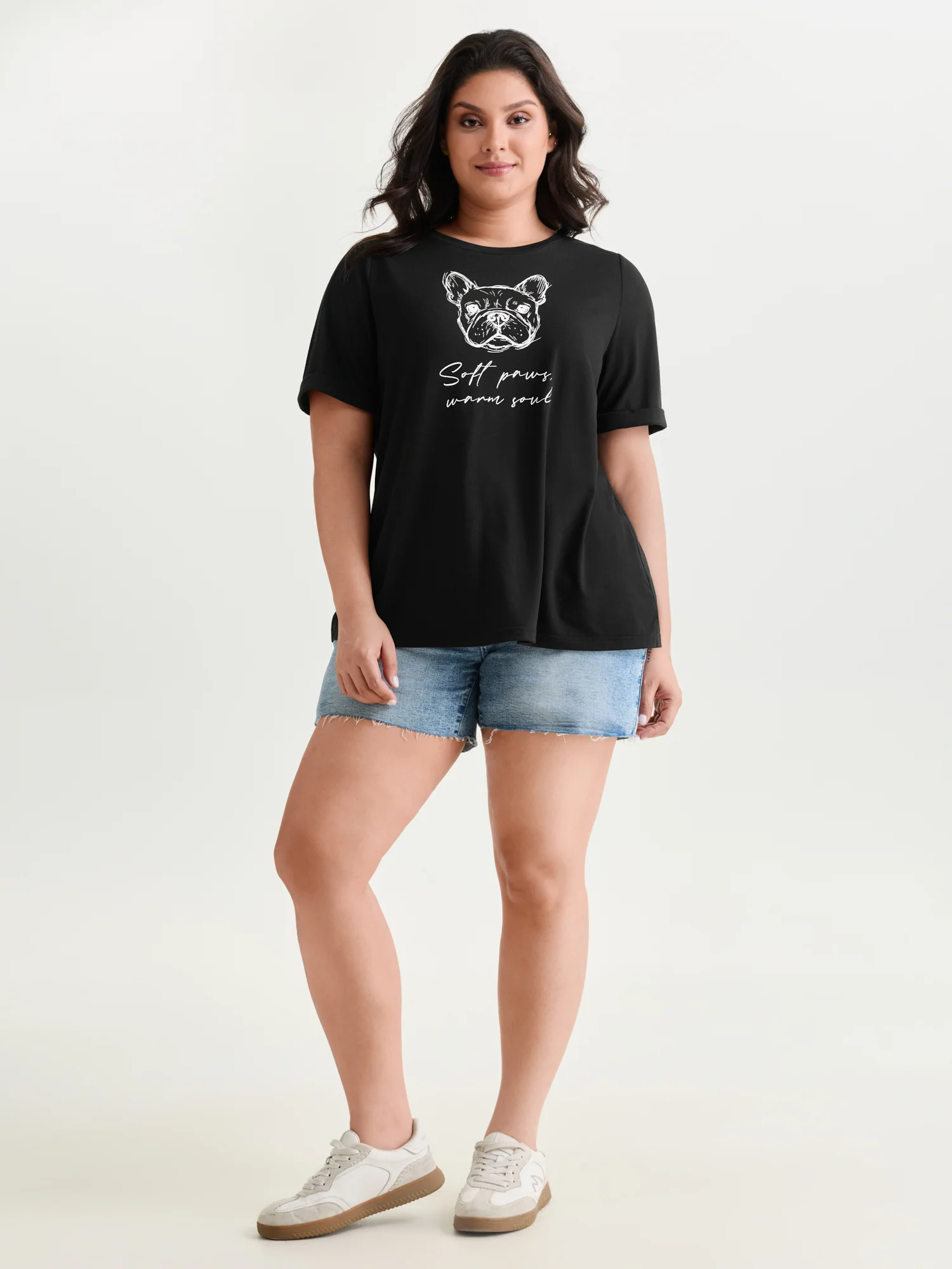 Supersoft Paws Print Stretchy-Fit T-Shirt - Image 11
