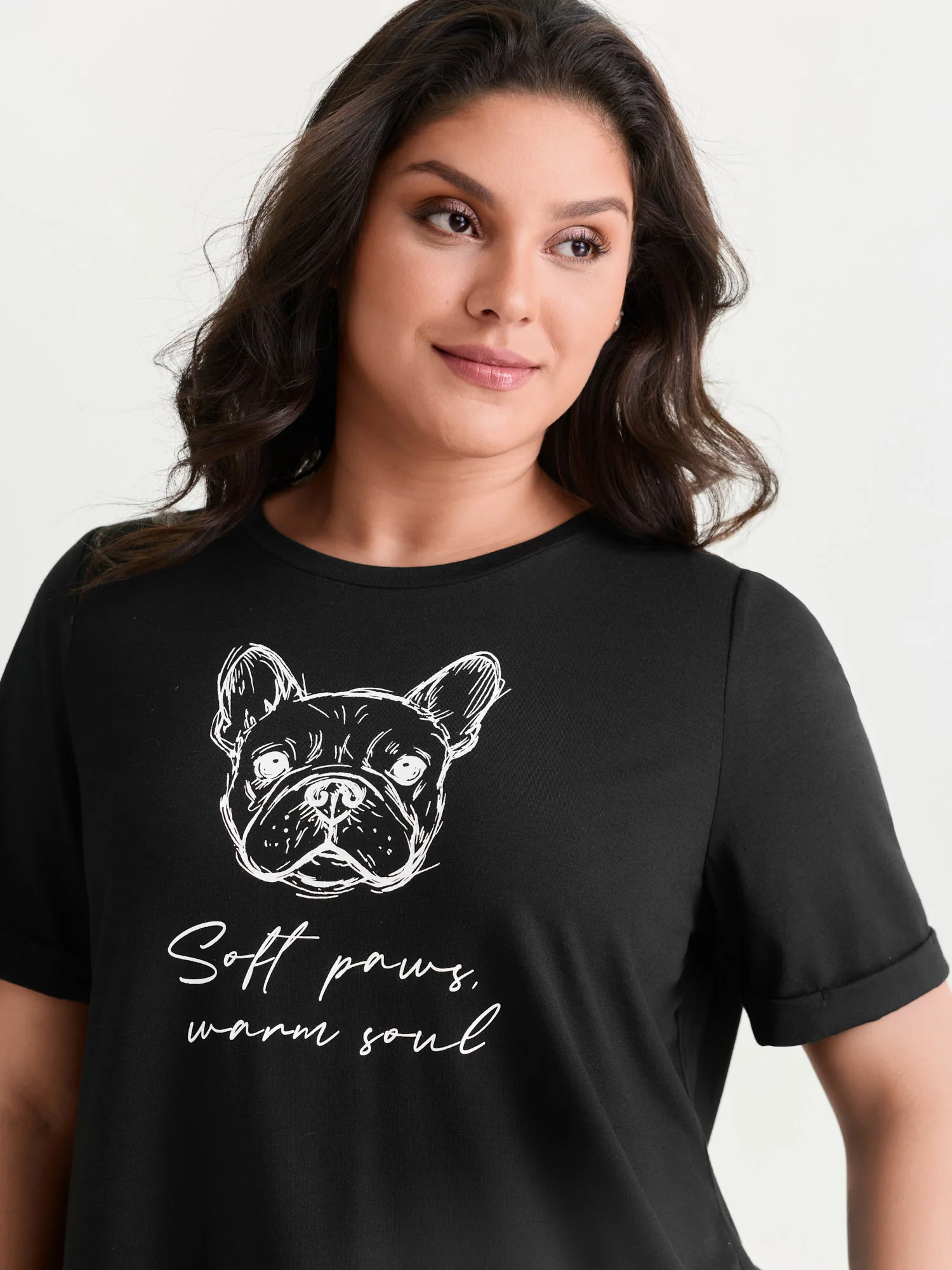 Supersoft Paws Print Stretchy-Fit T-Shirt - Image 9