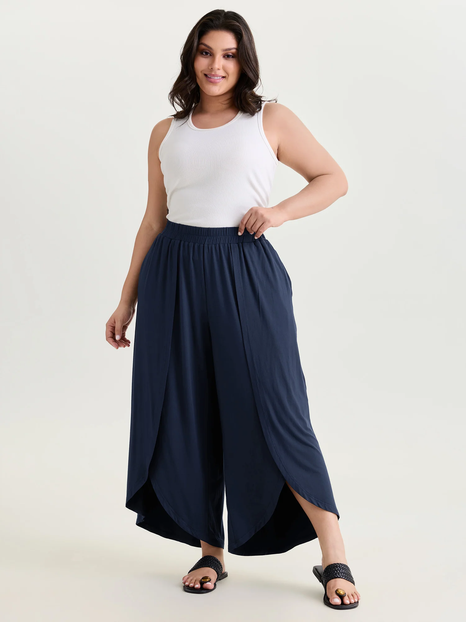 Supersoft Petal Hem Wide-Leg Pants - Image 2
