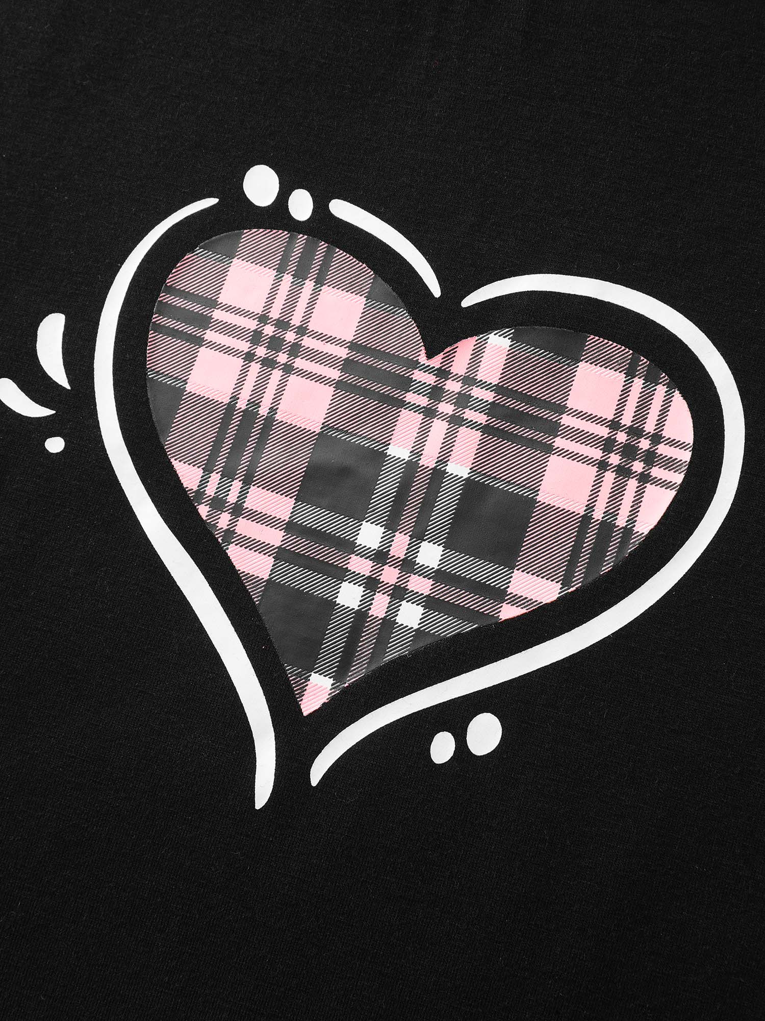 Supersoft Plaid Heart Stretchy Lounge Set - Image 11