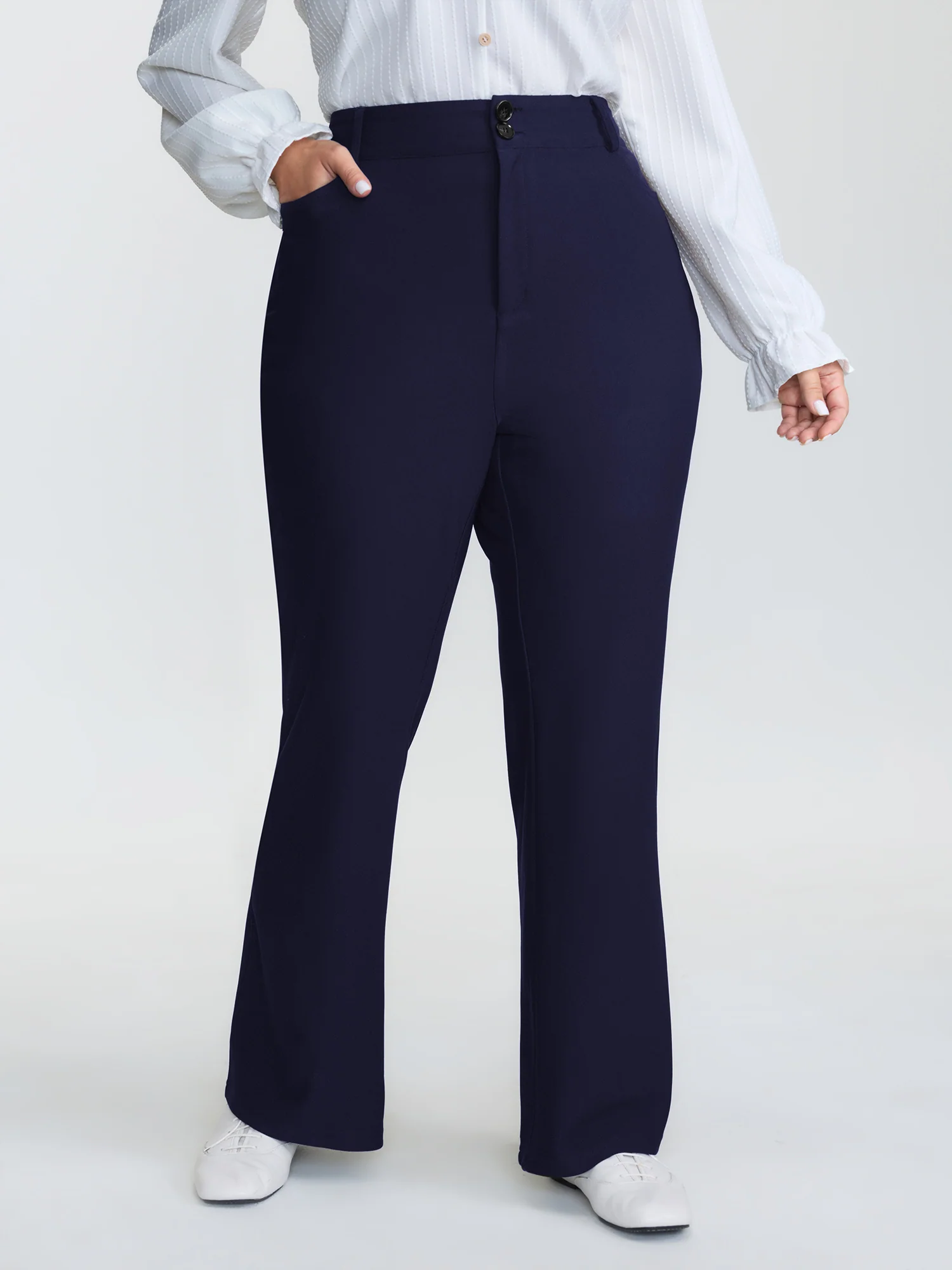 Supersoft Stretchy Plain Bootcut Pants - Image 8