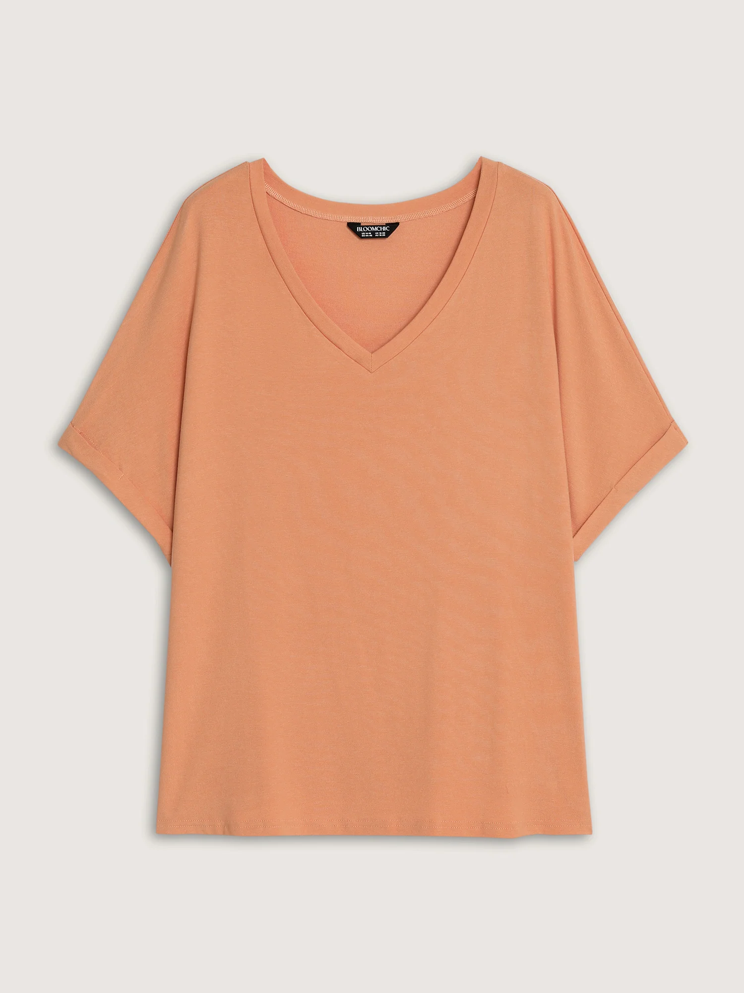 Supersoft Plain V-Neck Relaxed-Fit T-Shirt - Image 6