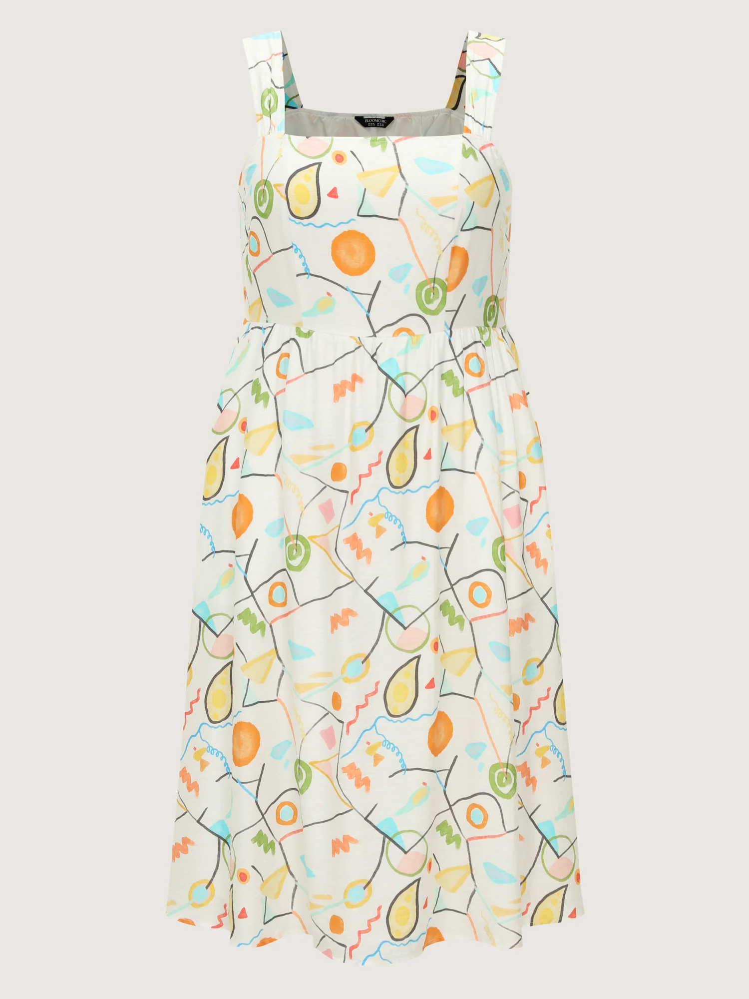Supersoft Playful Abstract Print Midi Dress - Image 6