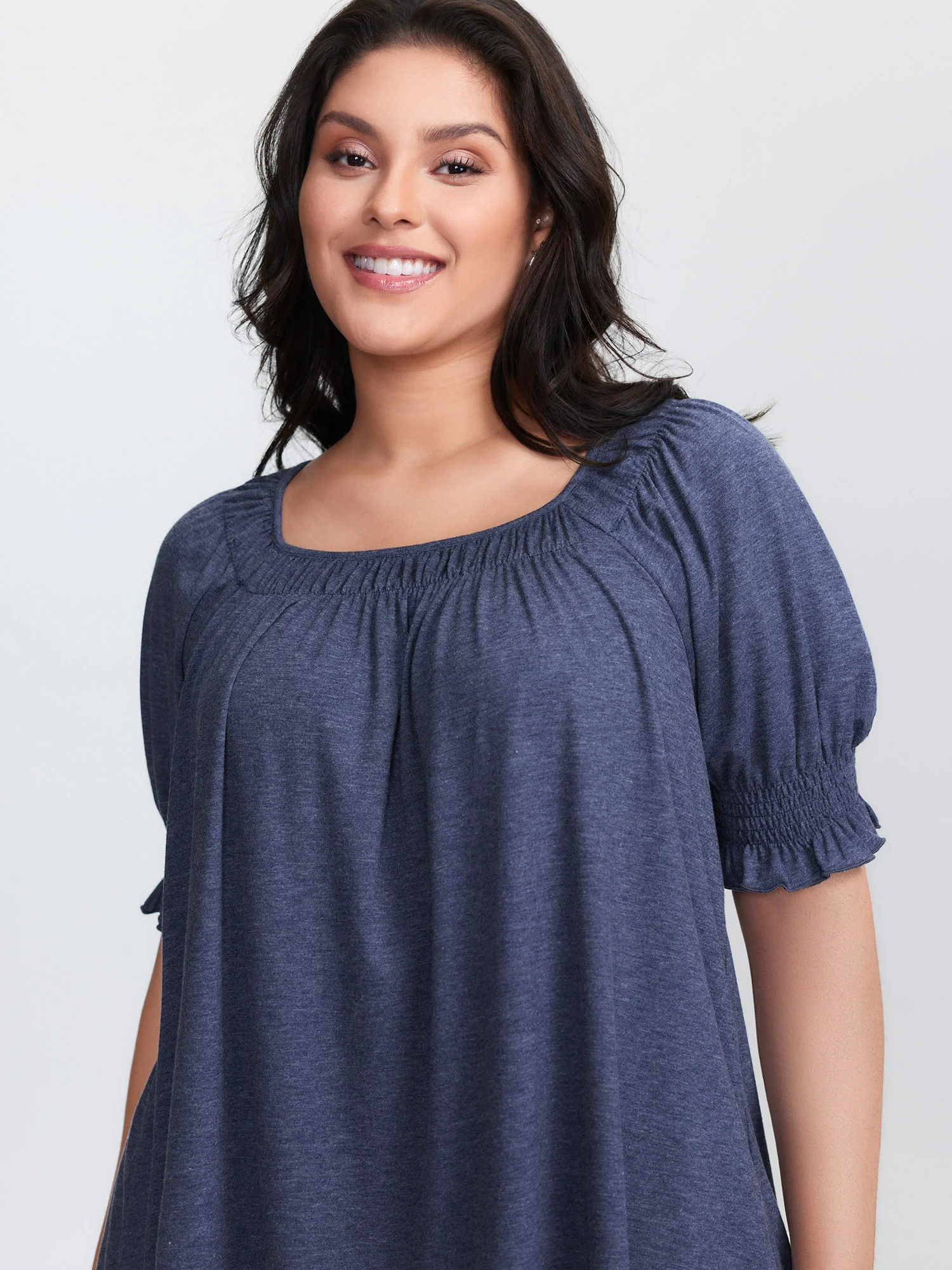 Supersoft Pleated Bust-Friendly T-Shirt - Image 2