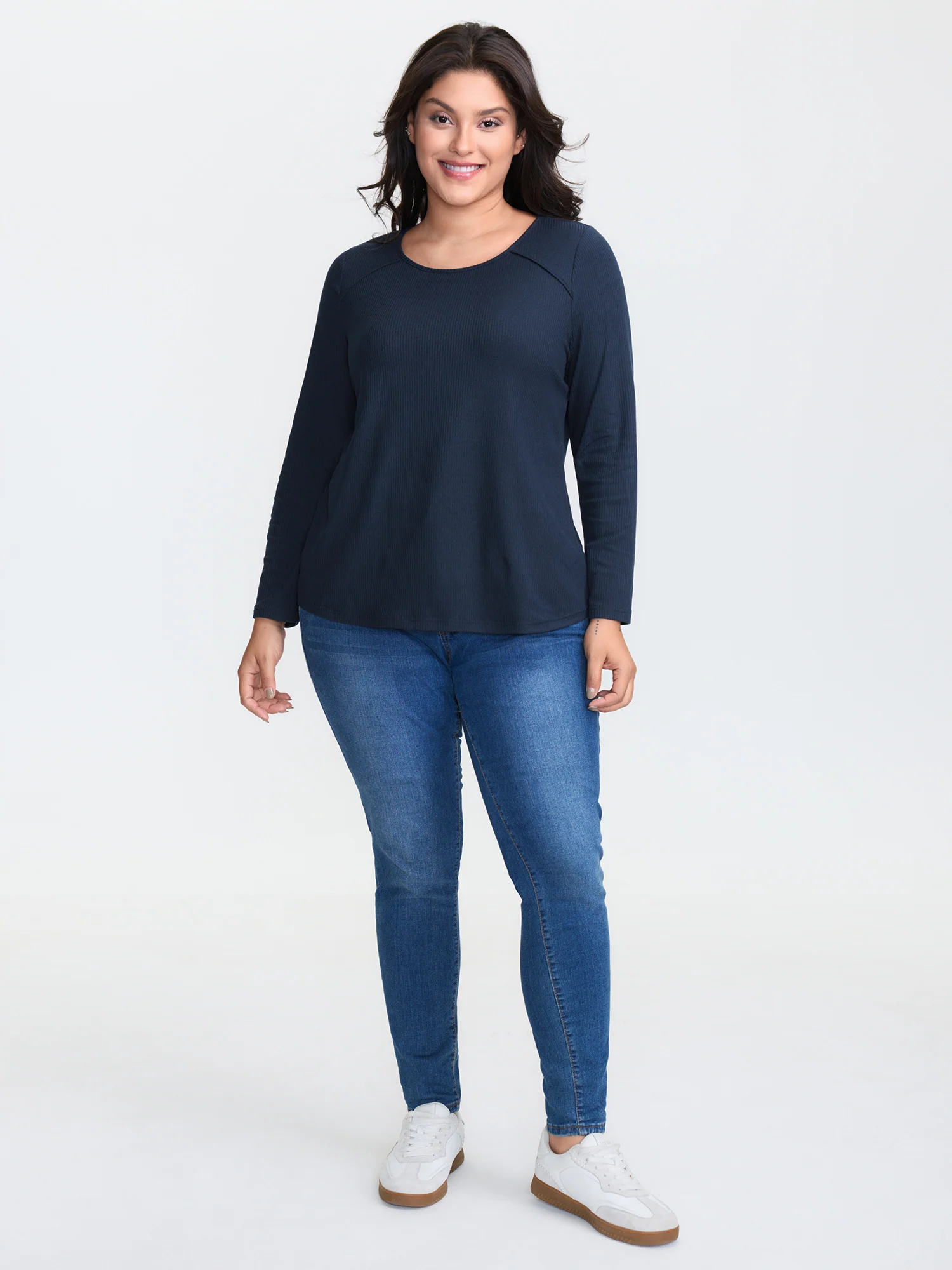 Supersoft Pleated Detail Fitted T-Shirt - Image 2