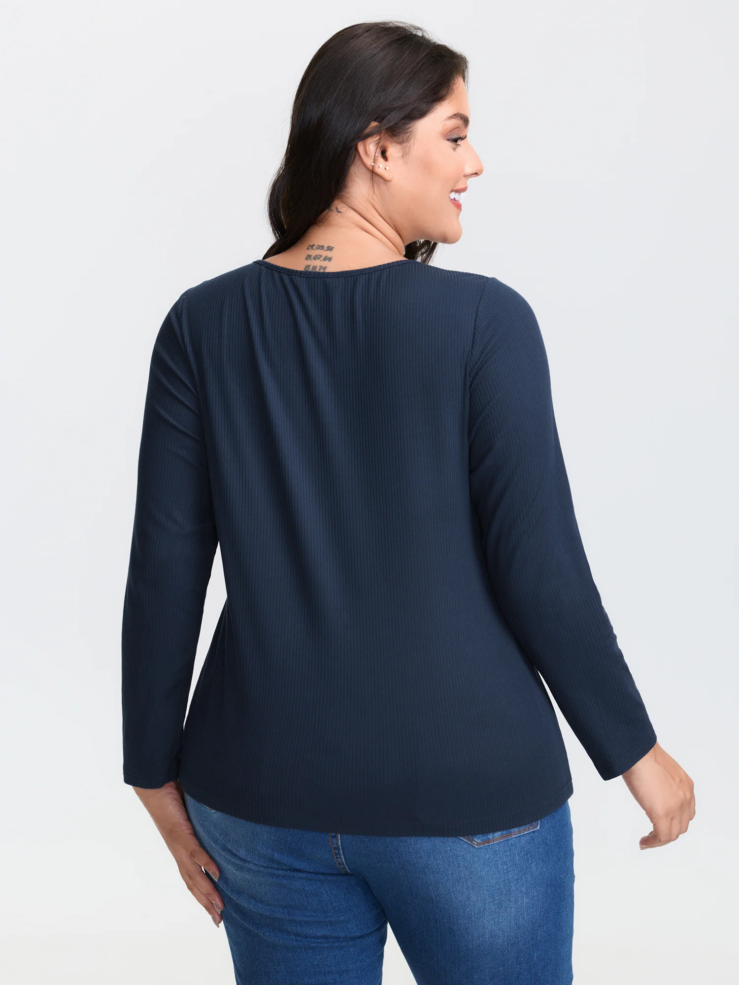 Supersoft Pleated Detail Fitted T-Shirt - Image 4