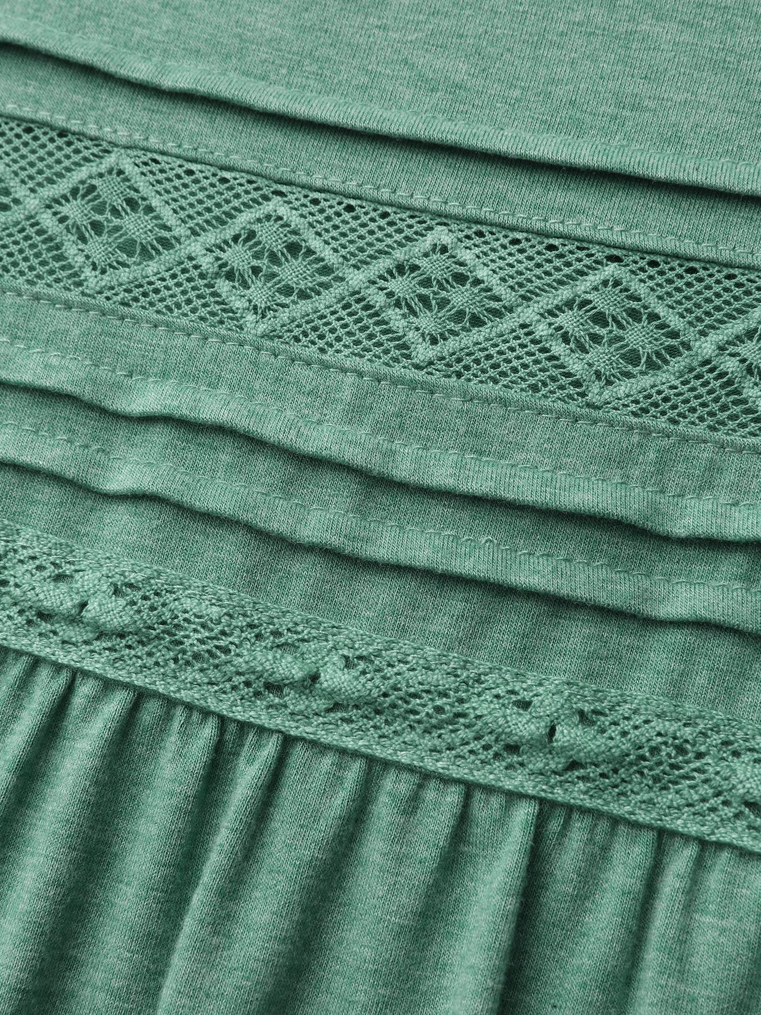 Supersoft Pleated Detail Lace Trim T-Shirt - Image 5