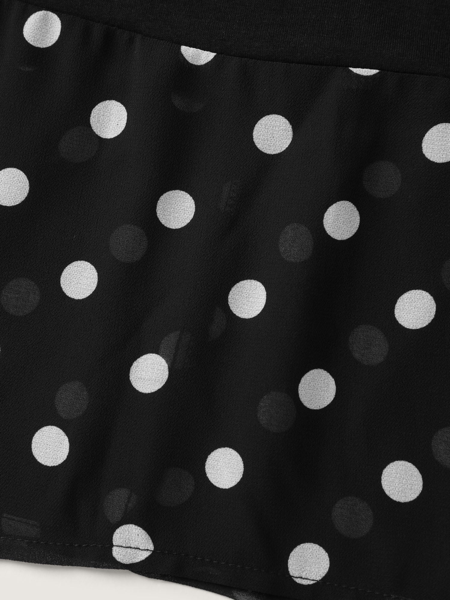 Supersoft Polka Dots High Low Hem Ruched T-Shirt - Image 6