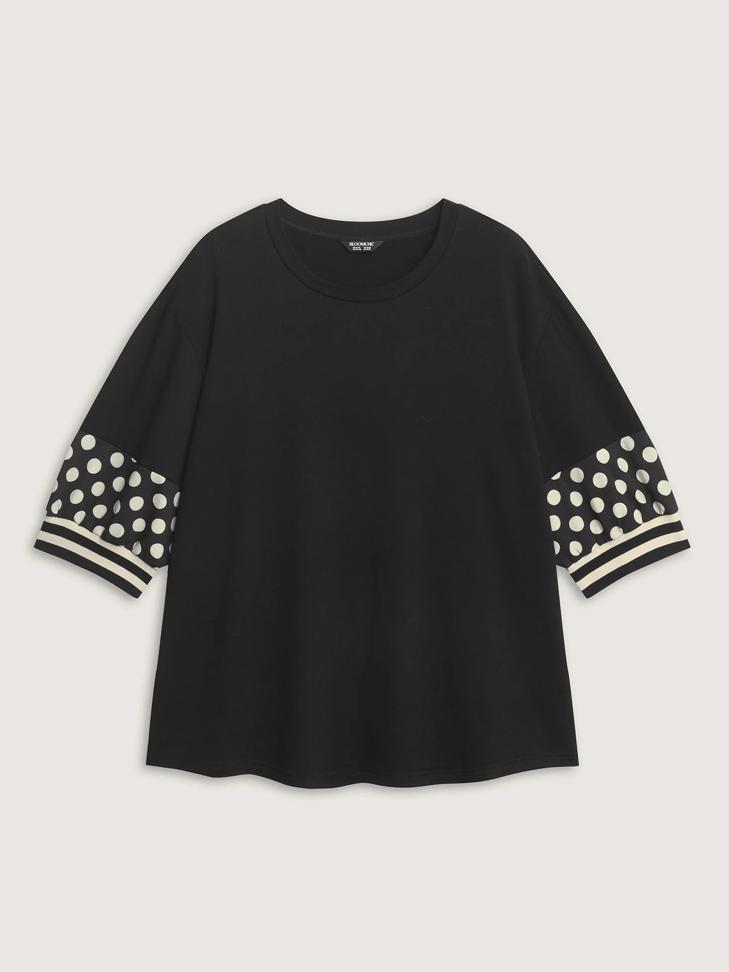 Supersoft Polka Dots Sleeve Flowy T-Shirt - Image 7