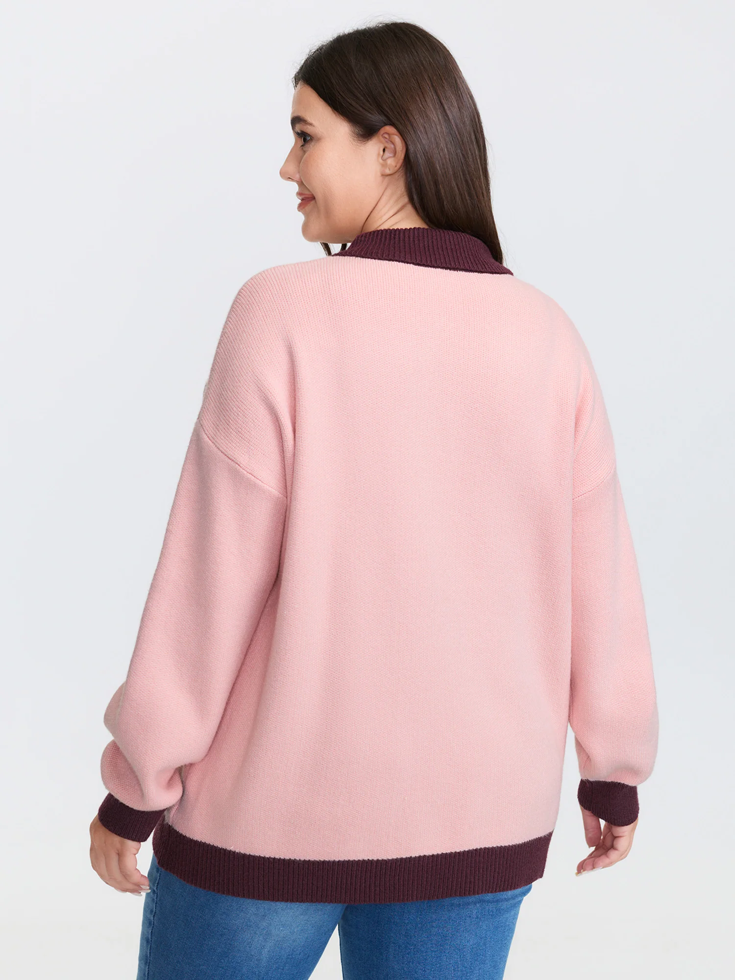 Supersoft Polo Collar Contrast Pullover - Image 4