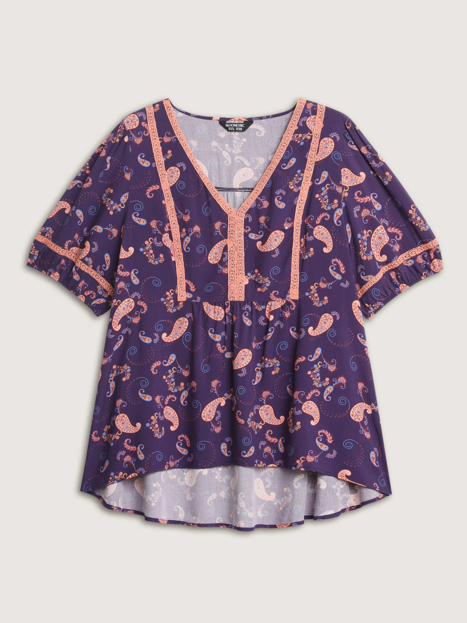 Supersoft Printed High Low Hem Blouse - Image 7