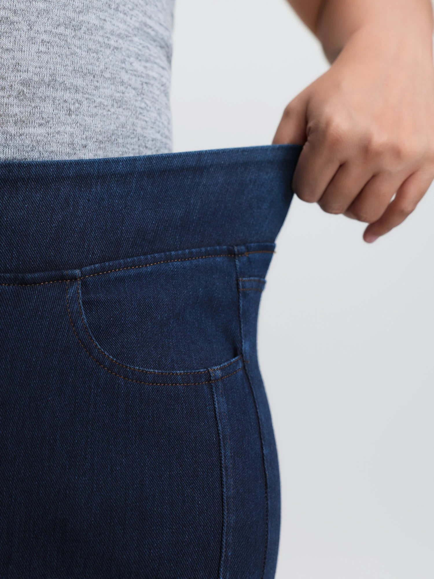 Supersoft Pull-On Wide Waistband Jeans - Image 3