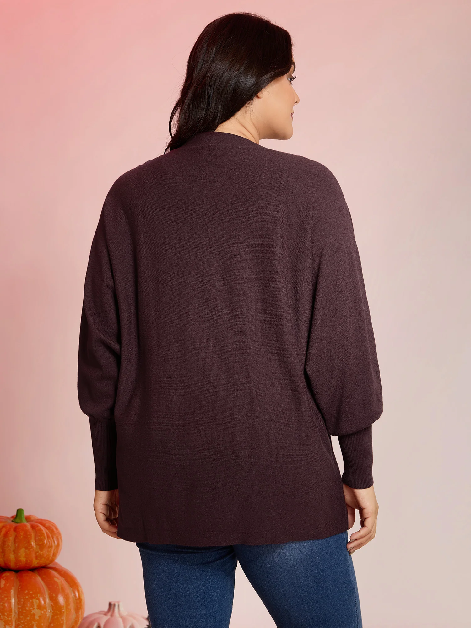 Supersoft Pumpkin Pockets Supersoft Curvy Hem Cardigan - Image 4
