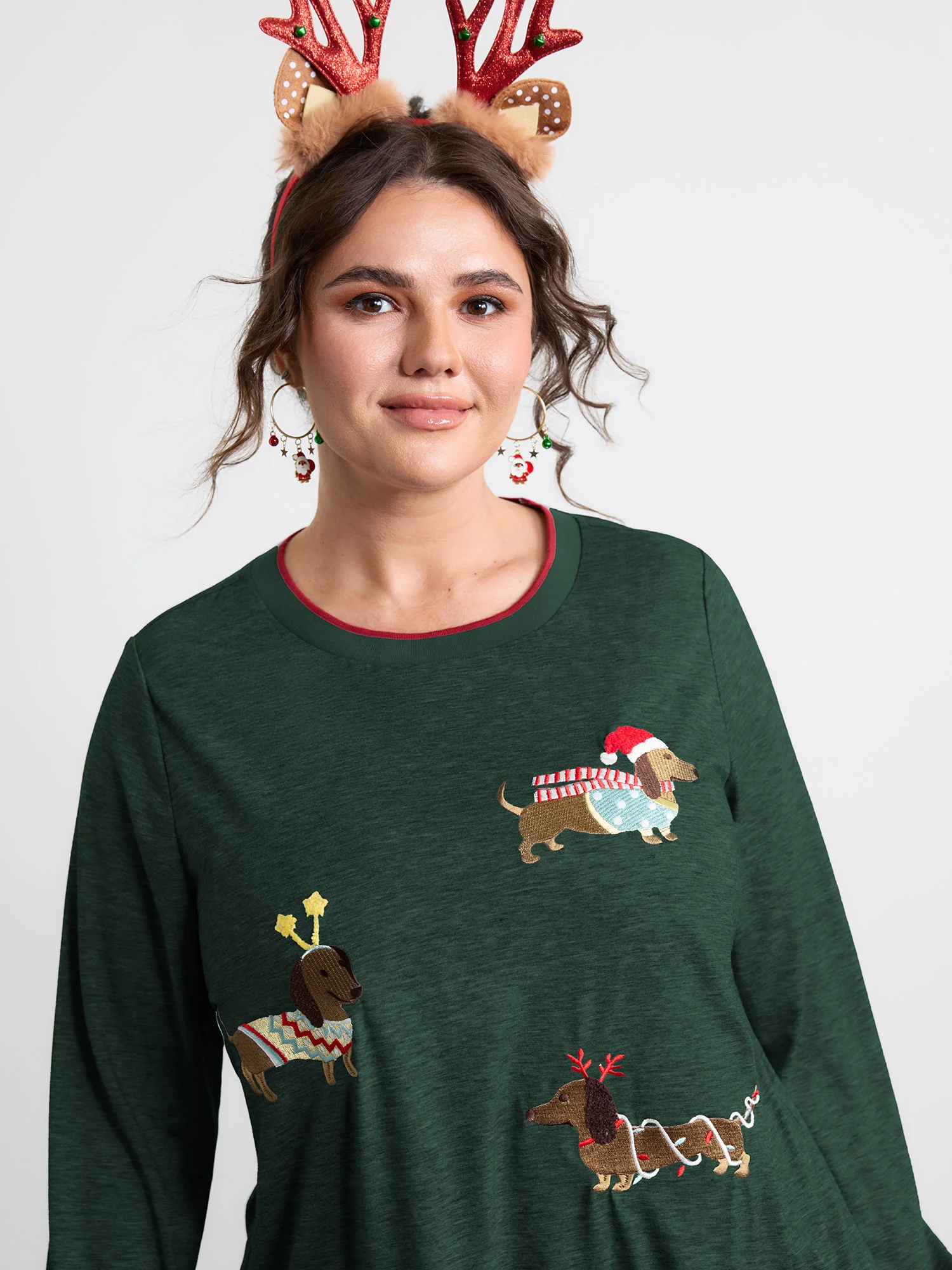 Supersoft Puppy Embroidery Contrast T-Shirt - Image 2
