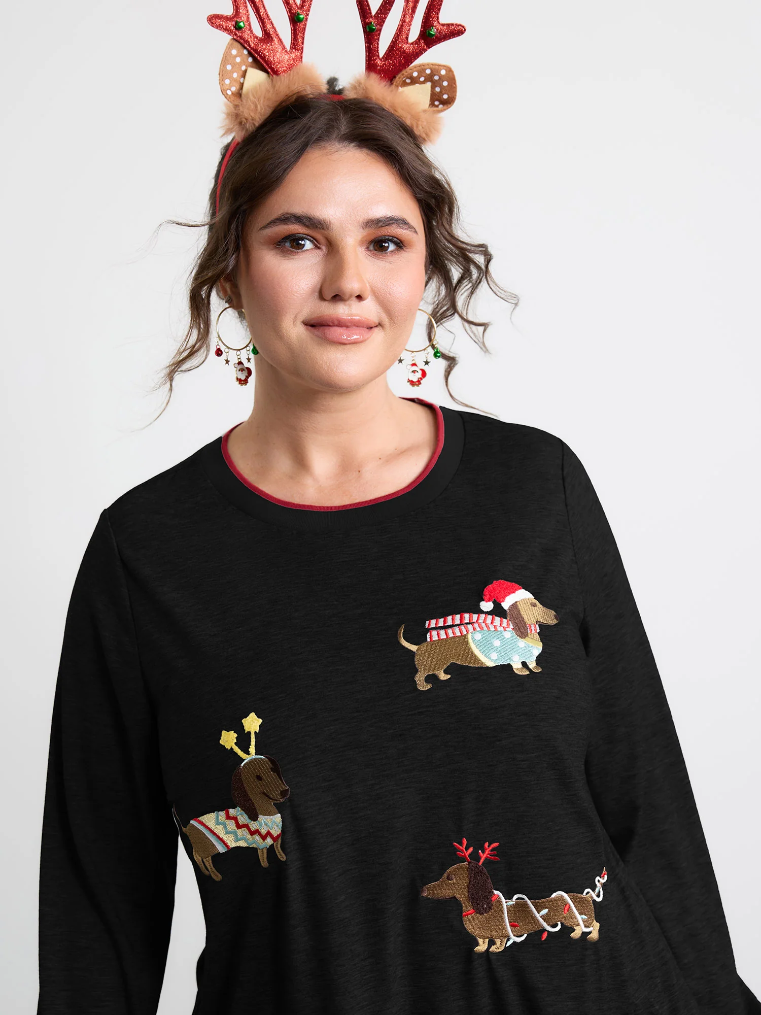 Supersoft Puppy Embroidery Contrast T-Shirt - Image 6