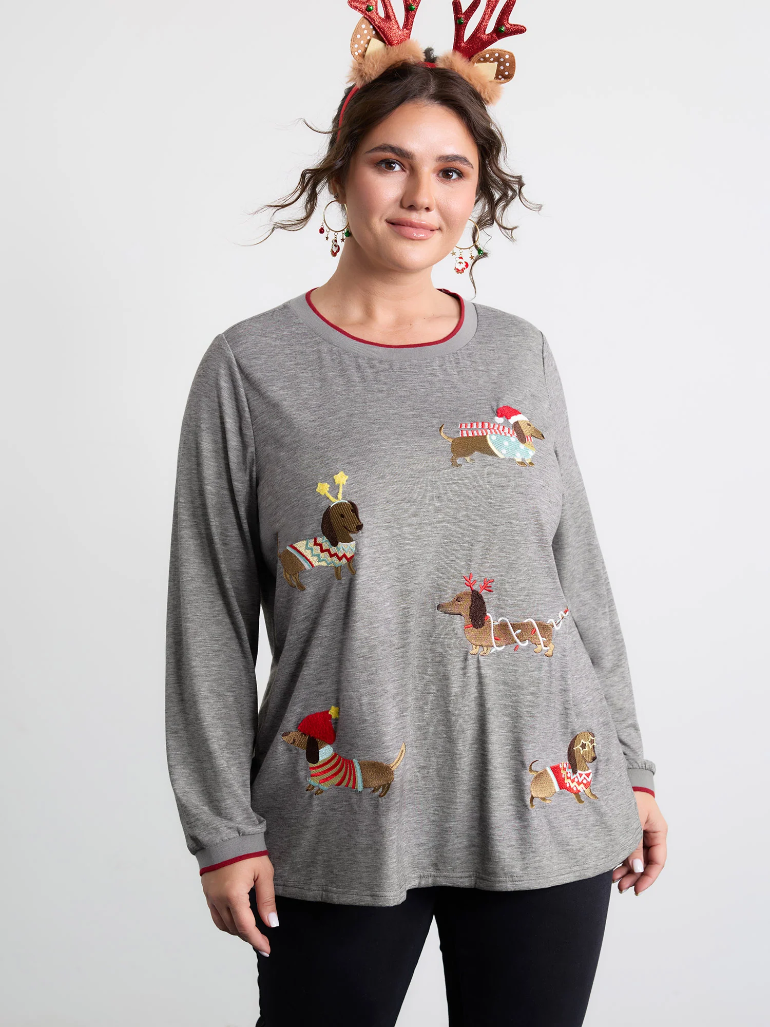 Supersoft Puppy Embroidery Contrast T-Shirt - Image 9