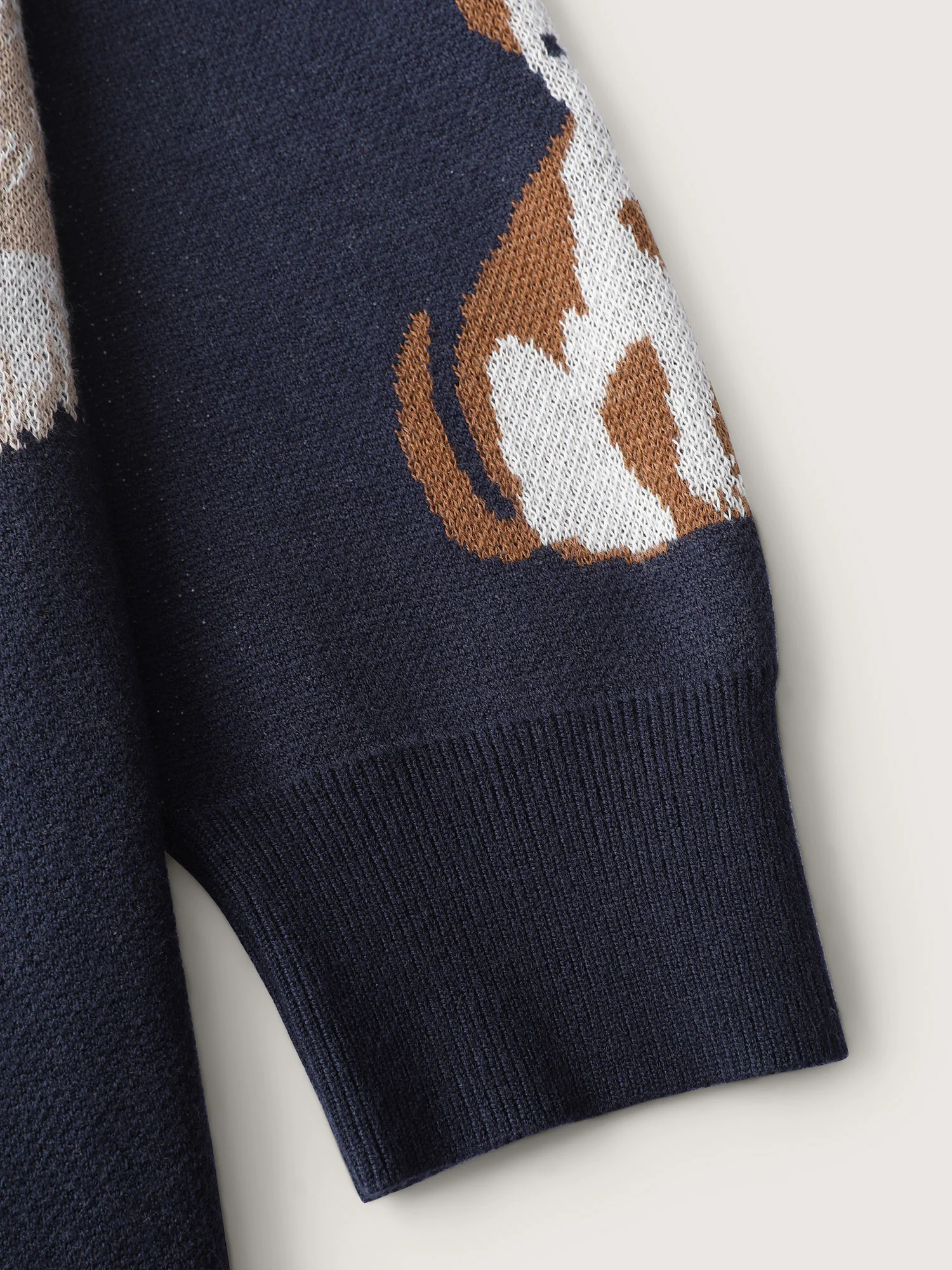 Supersoft Puppy Pattern Button Knit Cardigan - Image 8