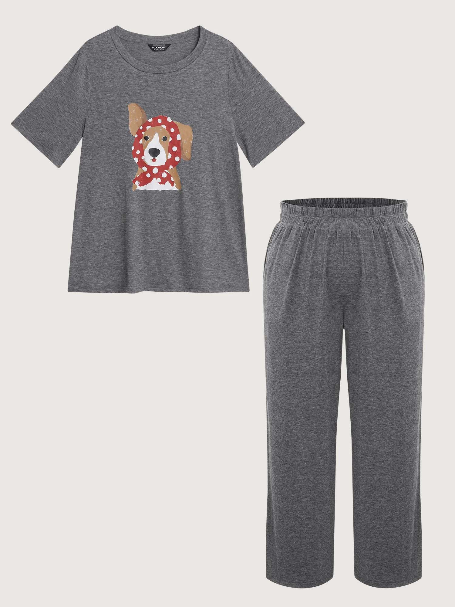 Supersoft Puppy Print Lounge Set - Image 7