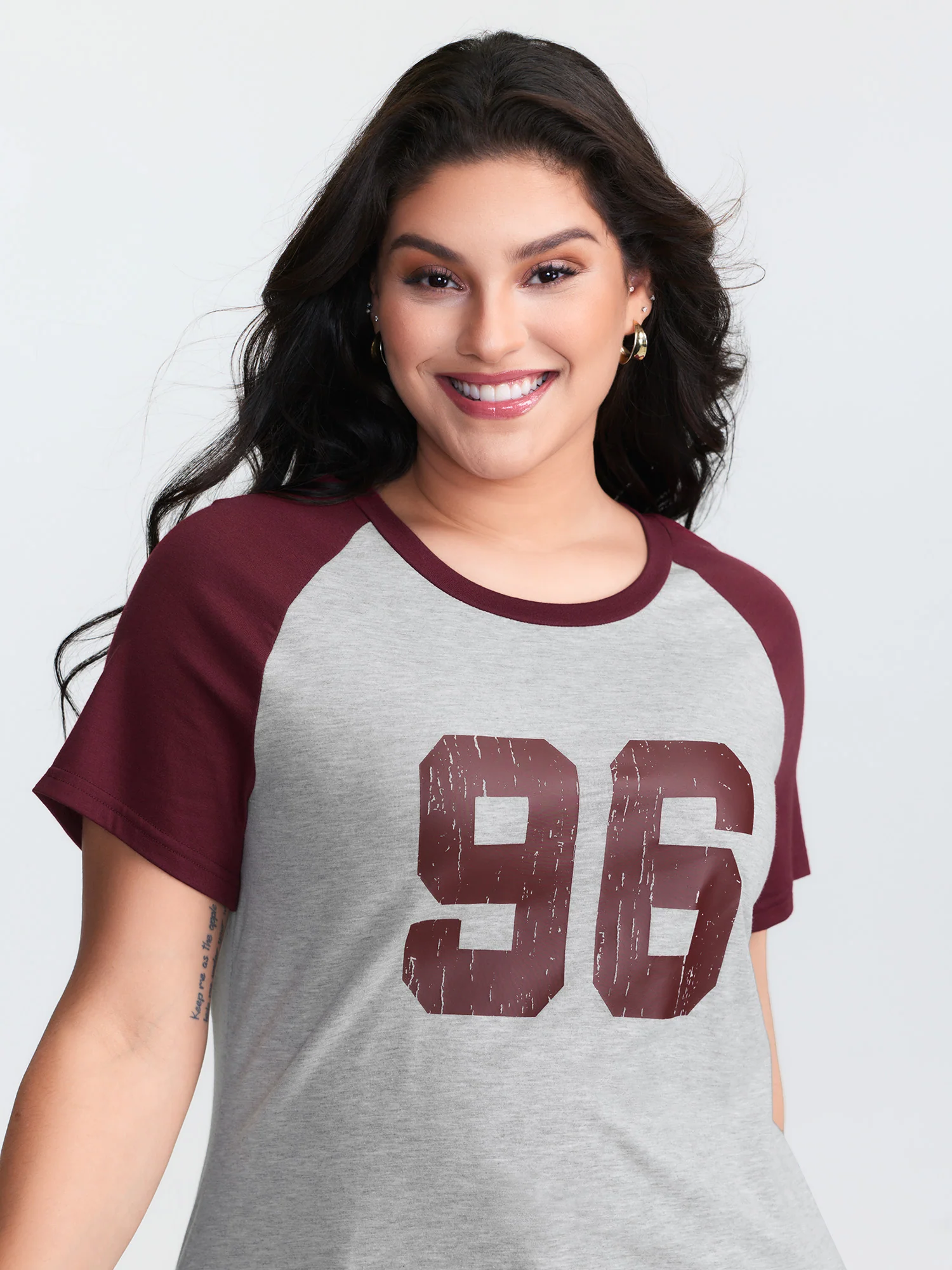 Supersoft Raglan Sleeve Printed T-Shirt - Image 2
