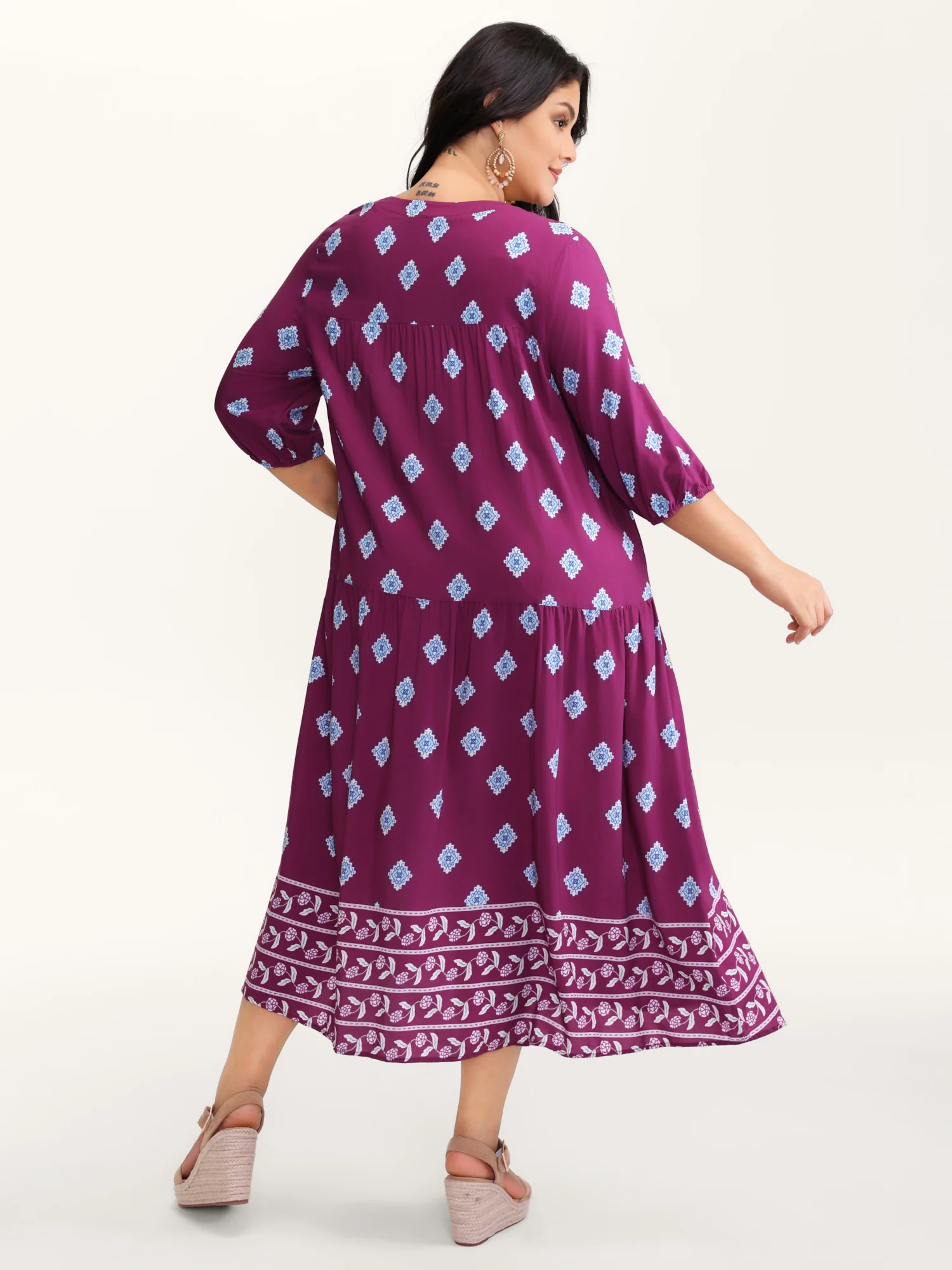 Supersoft Rayon Boho Print Maxi Dress - Image 4