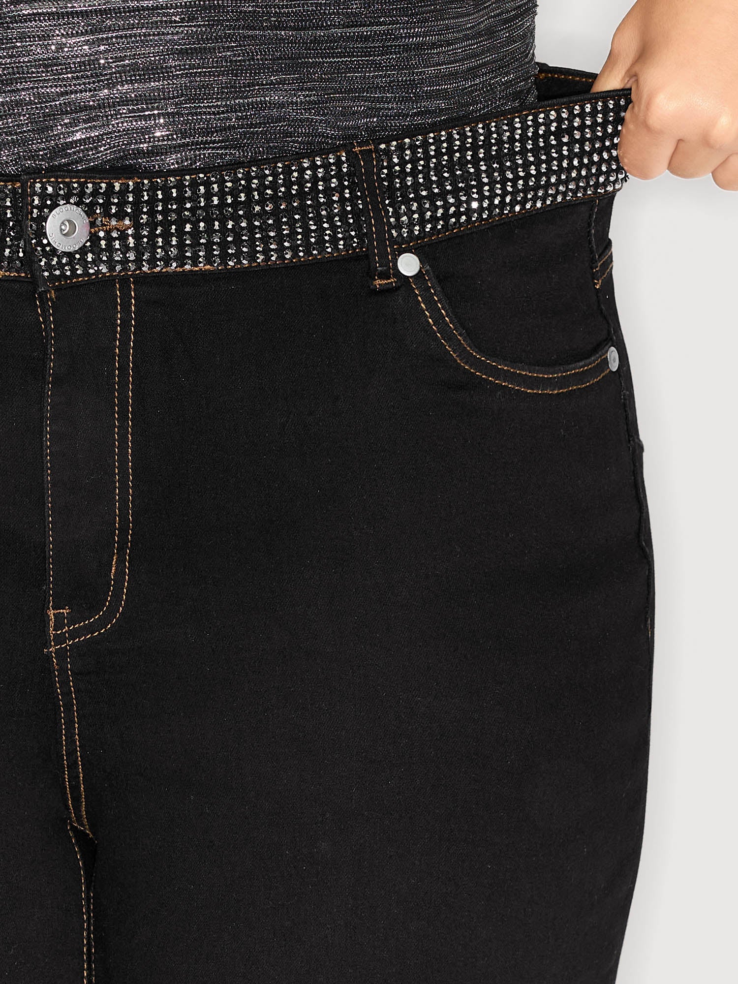 Supersoft Rhinestone Detail Bootcut Jeans - Image 4