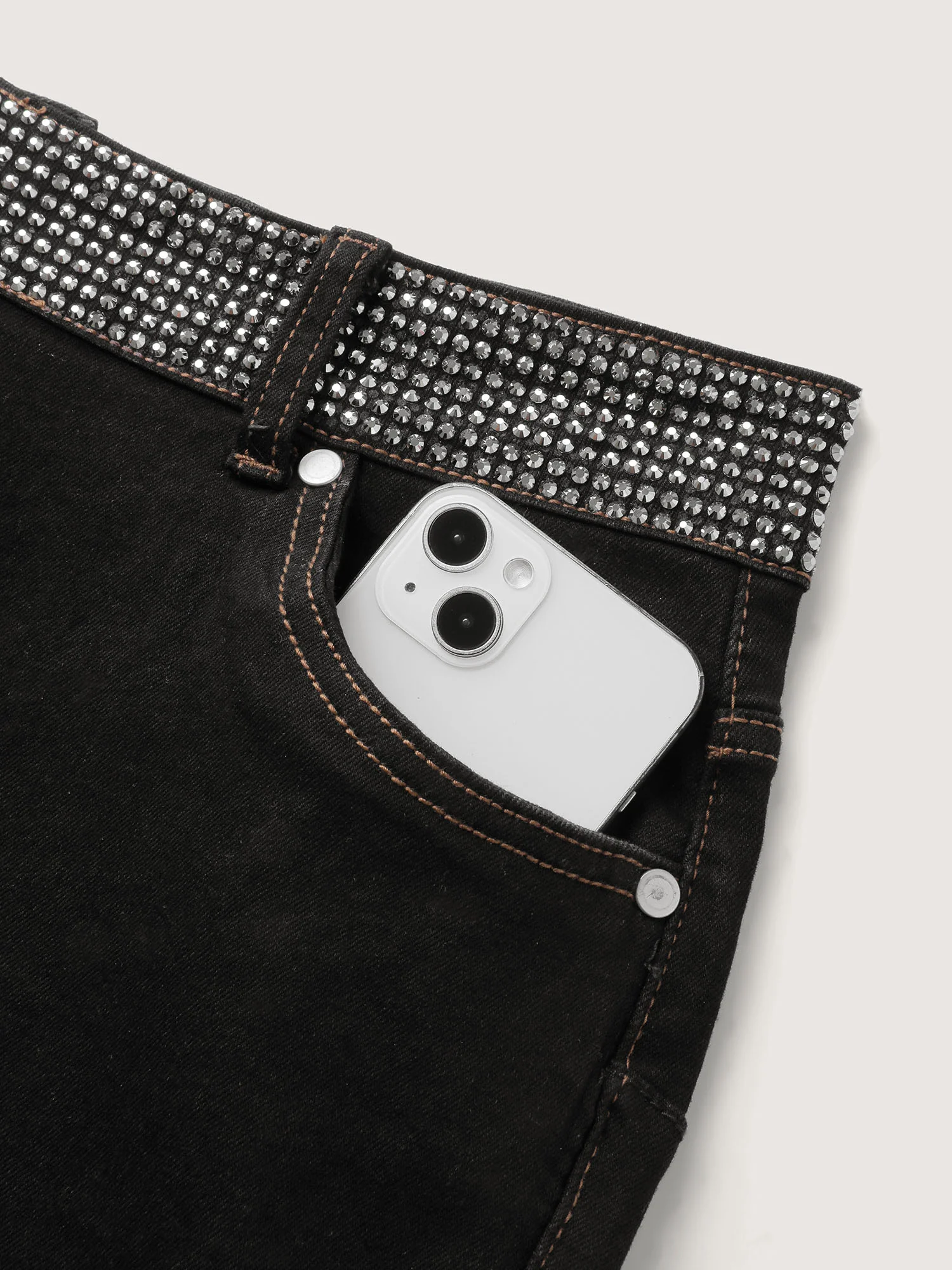 Supersoft Rhinestone Detail Bootcut Jeans - Image 7