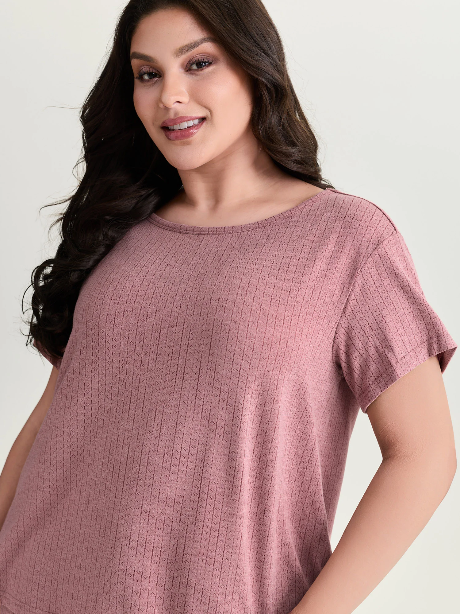 Supersoft Ribbed Plain Two-Piece Lounge Set - Image 2