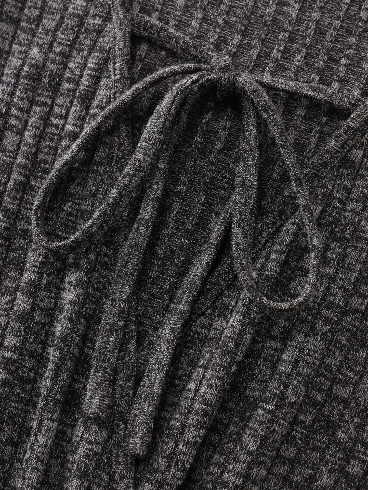 Supersoft Ribbed Pockets Back-Tie Lounge Jumpsuit - Image 5