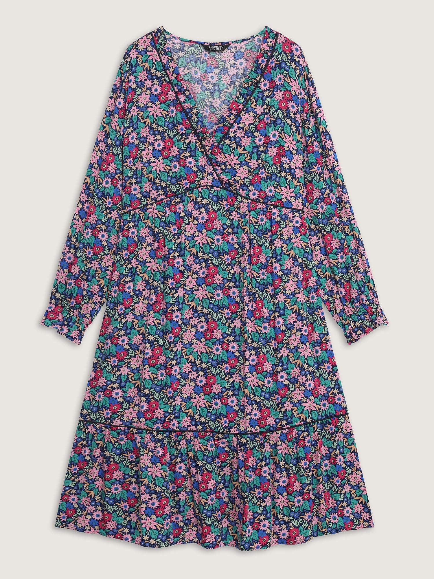 Supersoft Ribbon Floral Print Midi Dress - Image 8