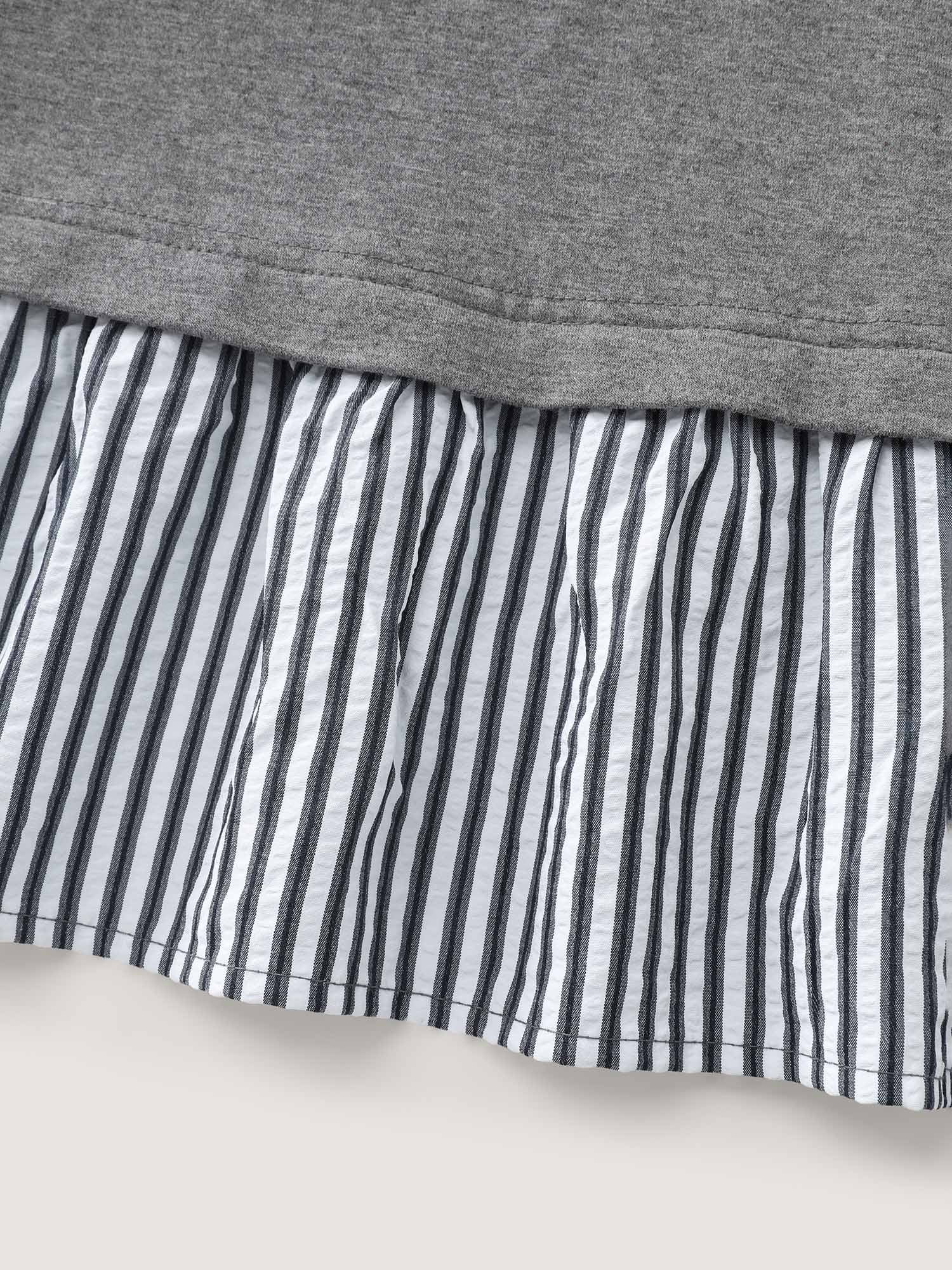 Supersoft Rivets Layered Color Contrast Sweatshirt - Image 6