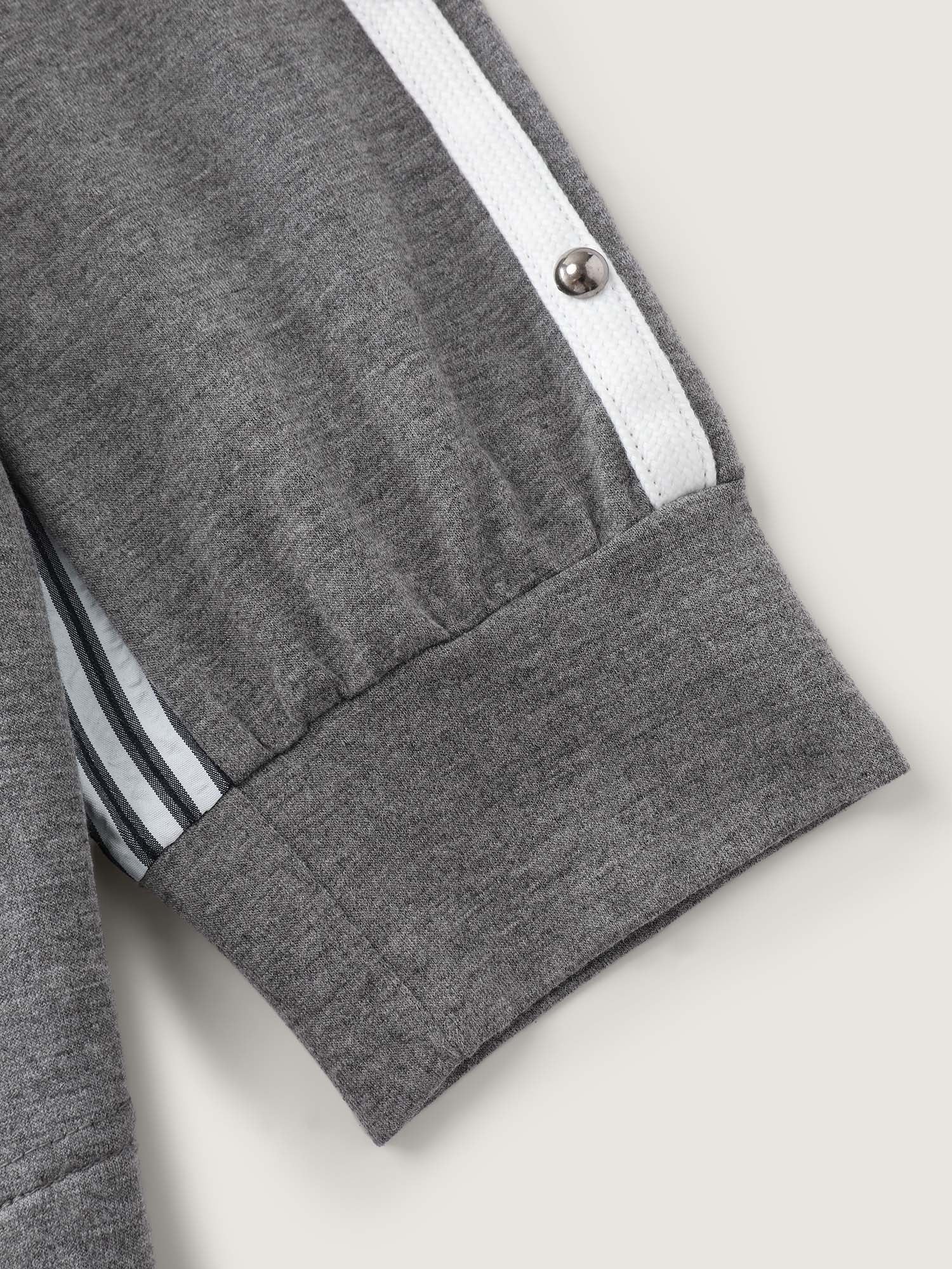 Supersoft Rivets Layered Color Contrast Sweatshirt - Image 7