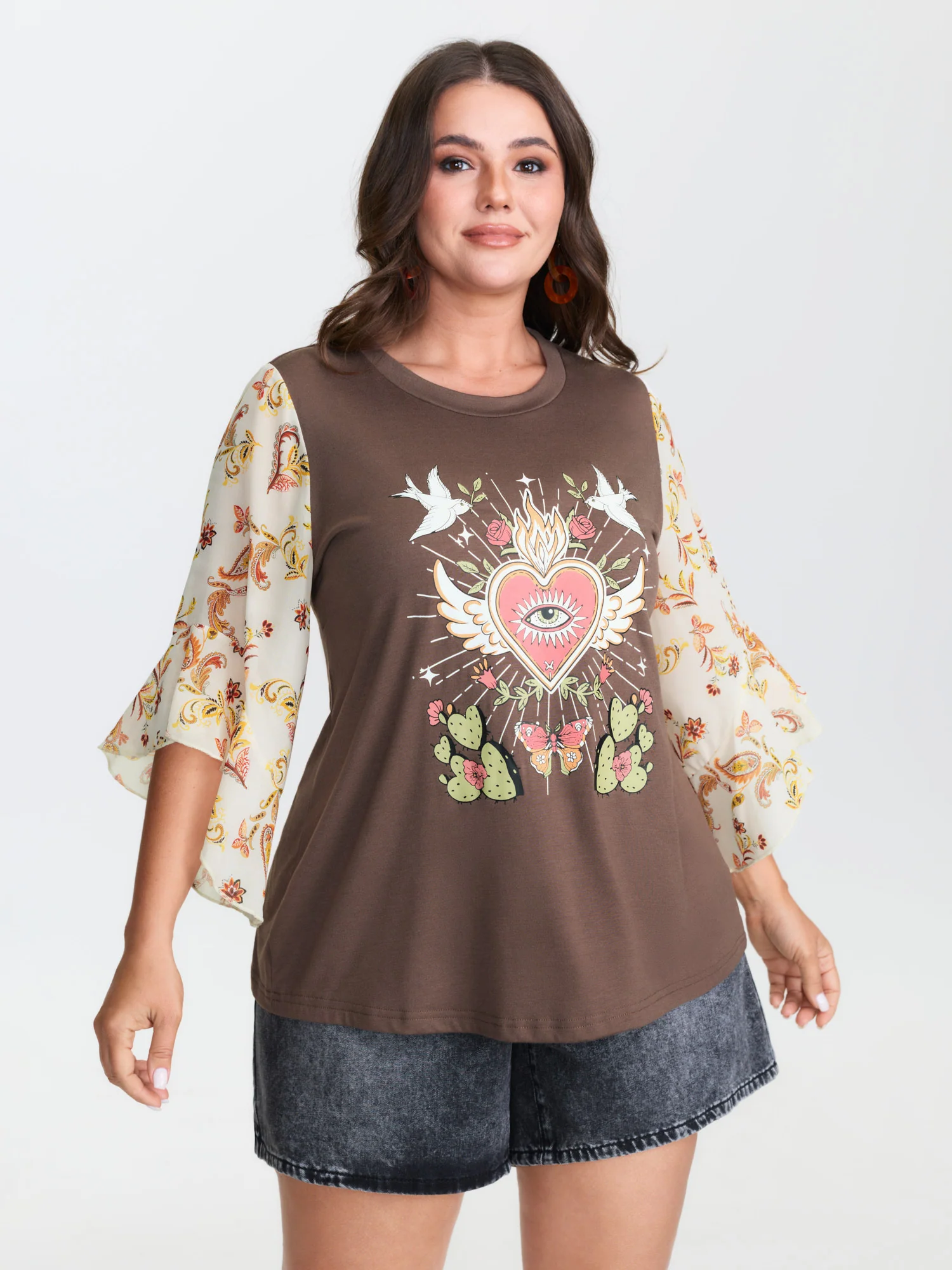 Supersoft Romantic Color Contrast T-Shirt