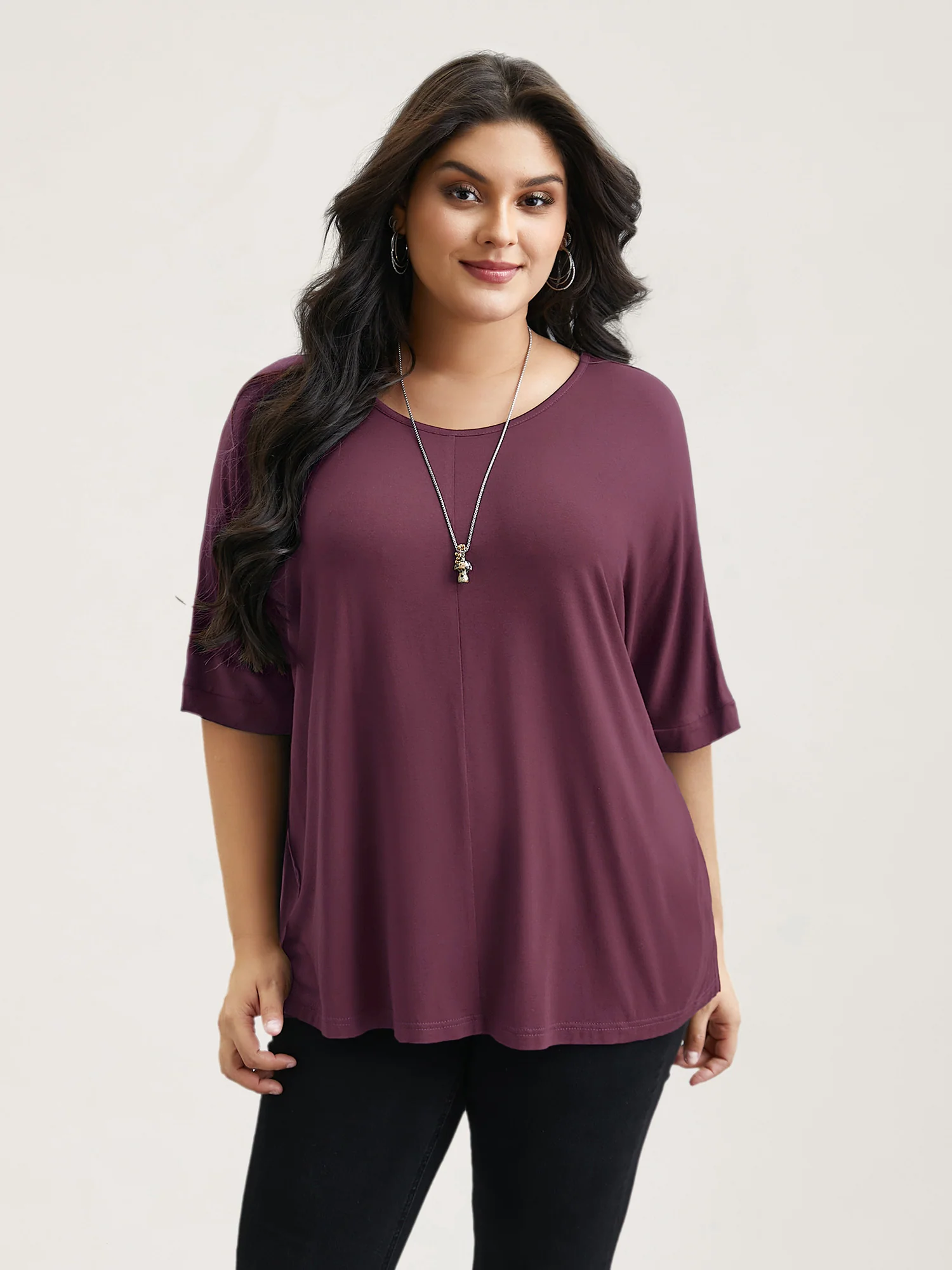Supersoft Round Neck Plain T-Shirt - Image 2