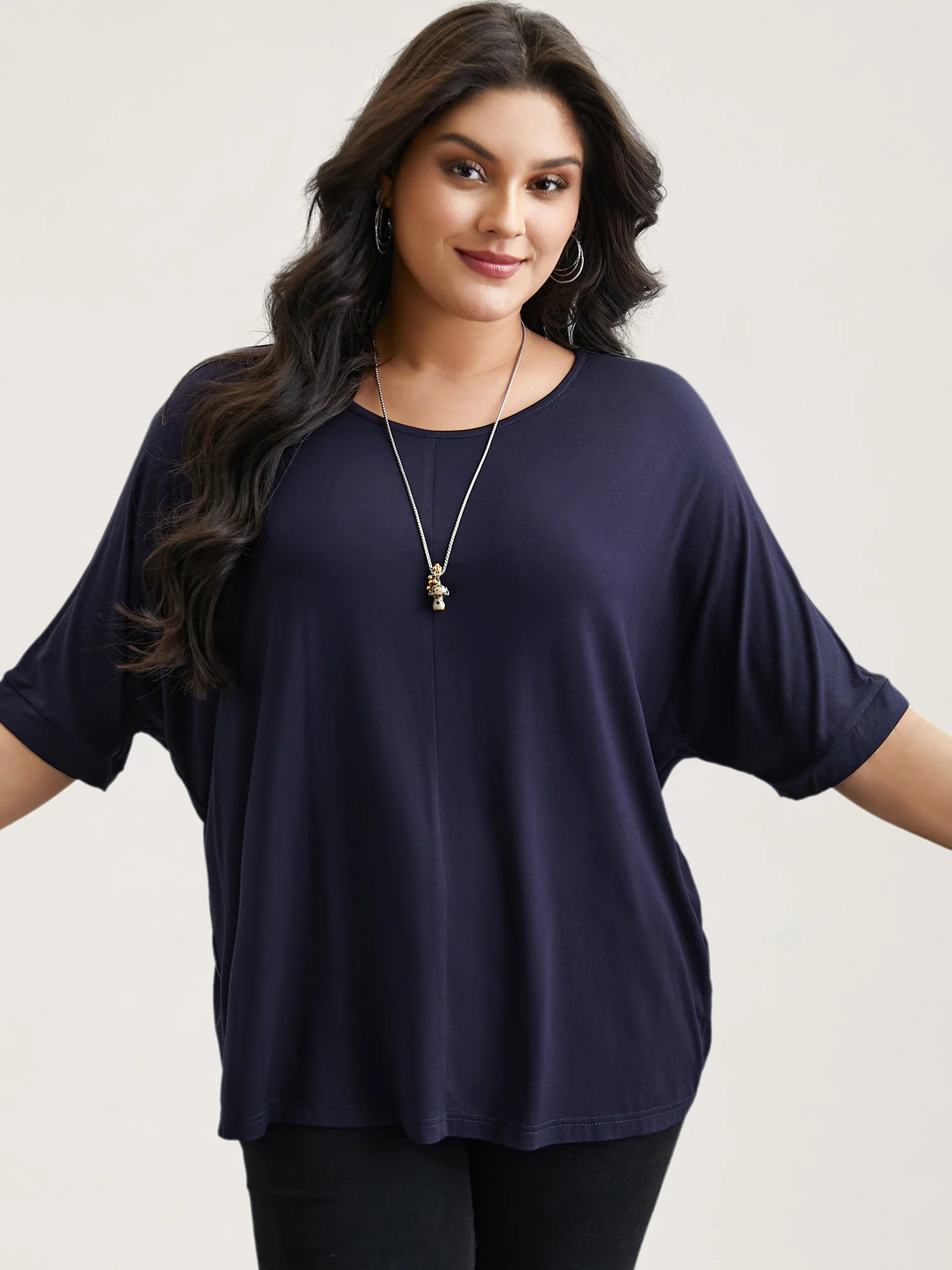 Supersoft Round Neck Plain T-Shirt - Image 21