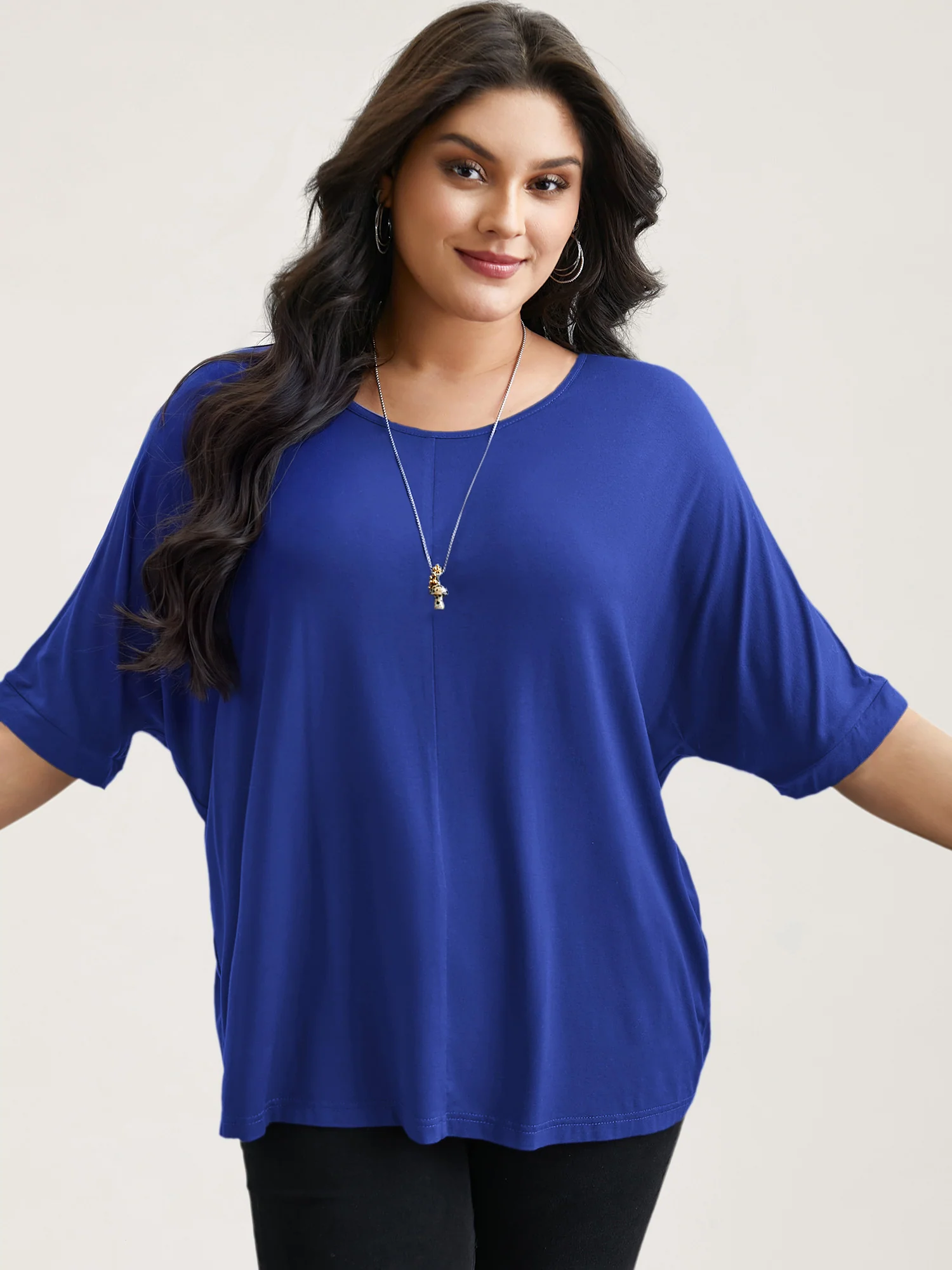 Supersoft Round Neck Plain T-Shirt - Image 29