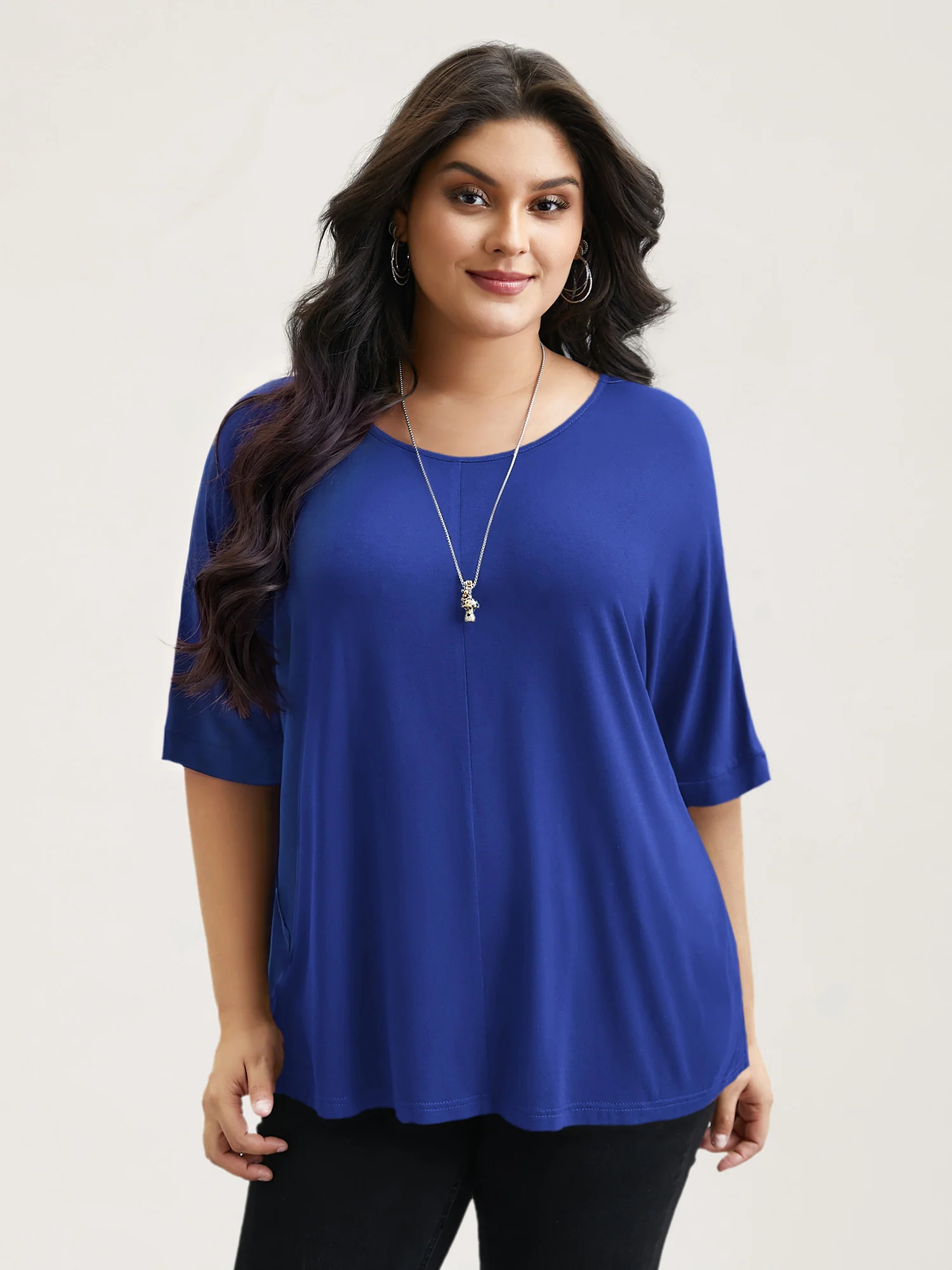Supersoft Round Neck Plain T-Shirt - Image 30