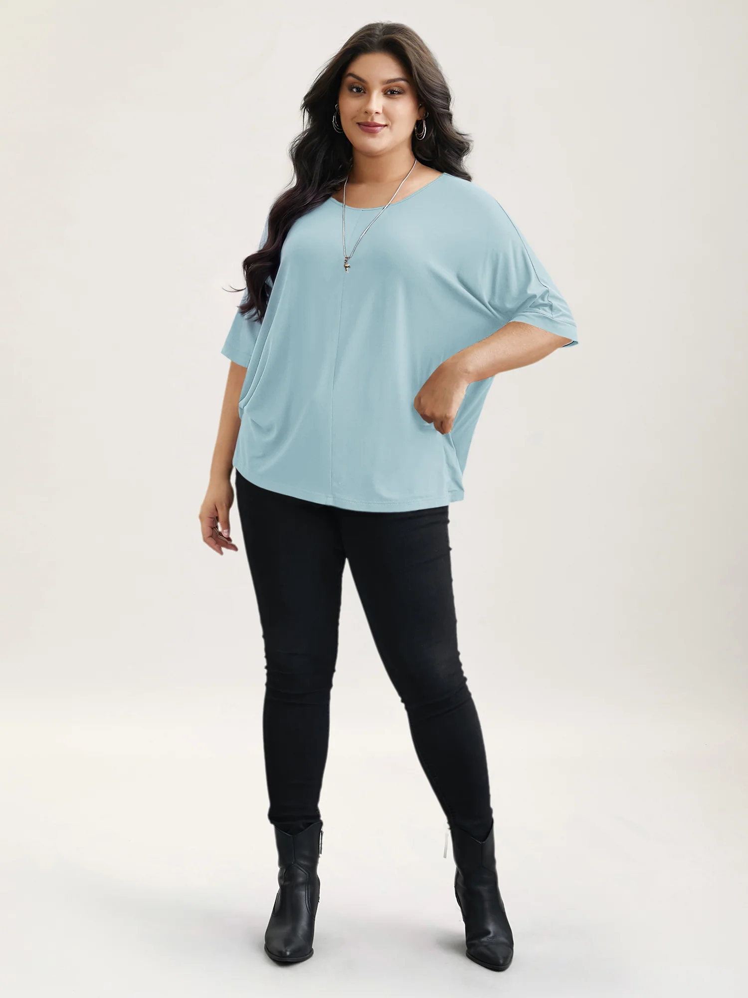 Supersoft Round Neck Plain T-Shirt - Image 36